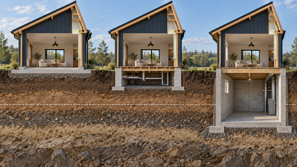 Slab, Crawl Space, or Basement? Picking a Foundation for Your Site