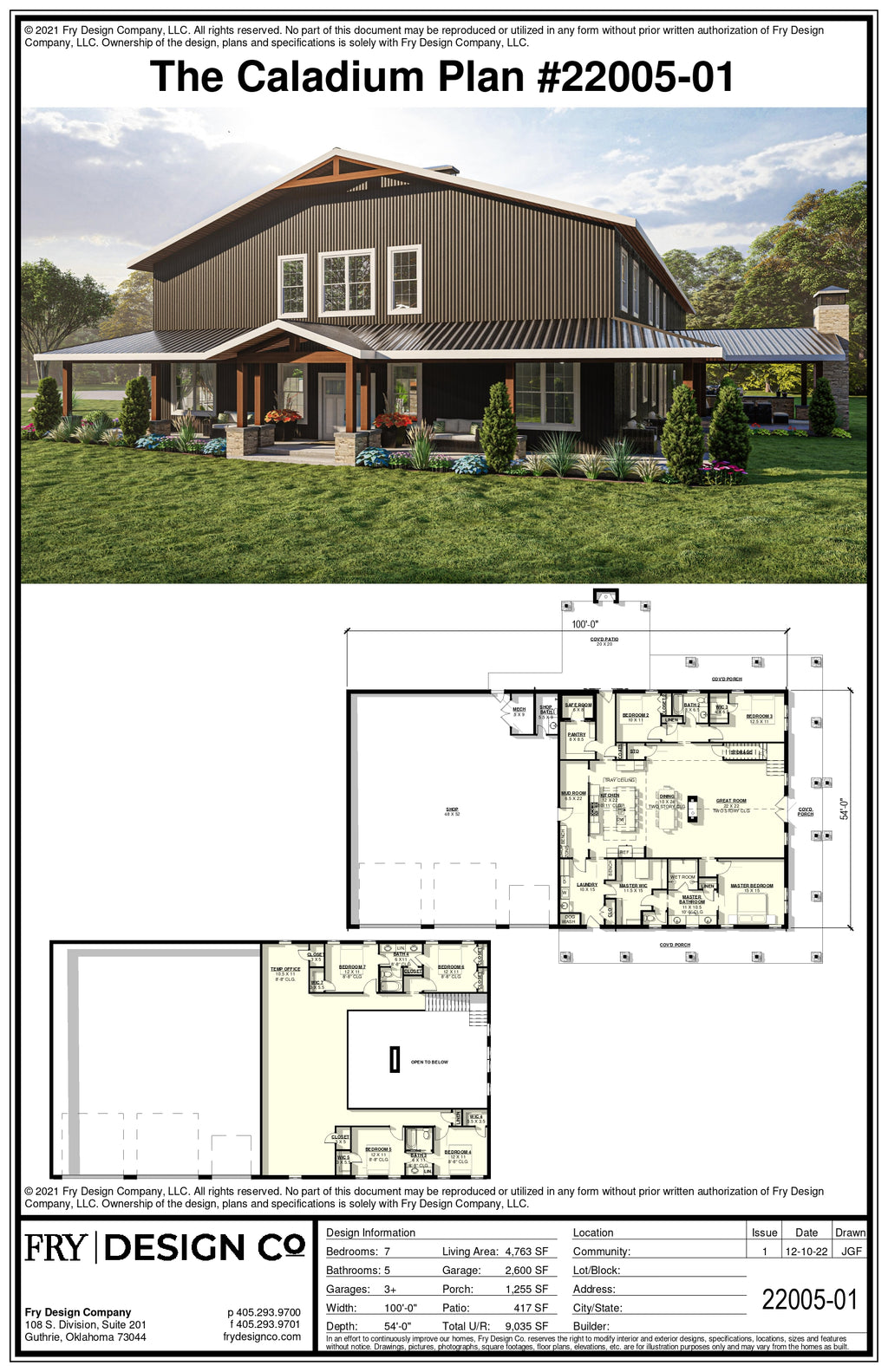 Caladium Plan (7/5/3 4,763 SF)