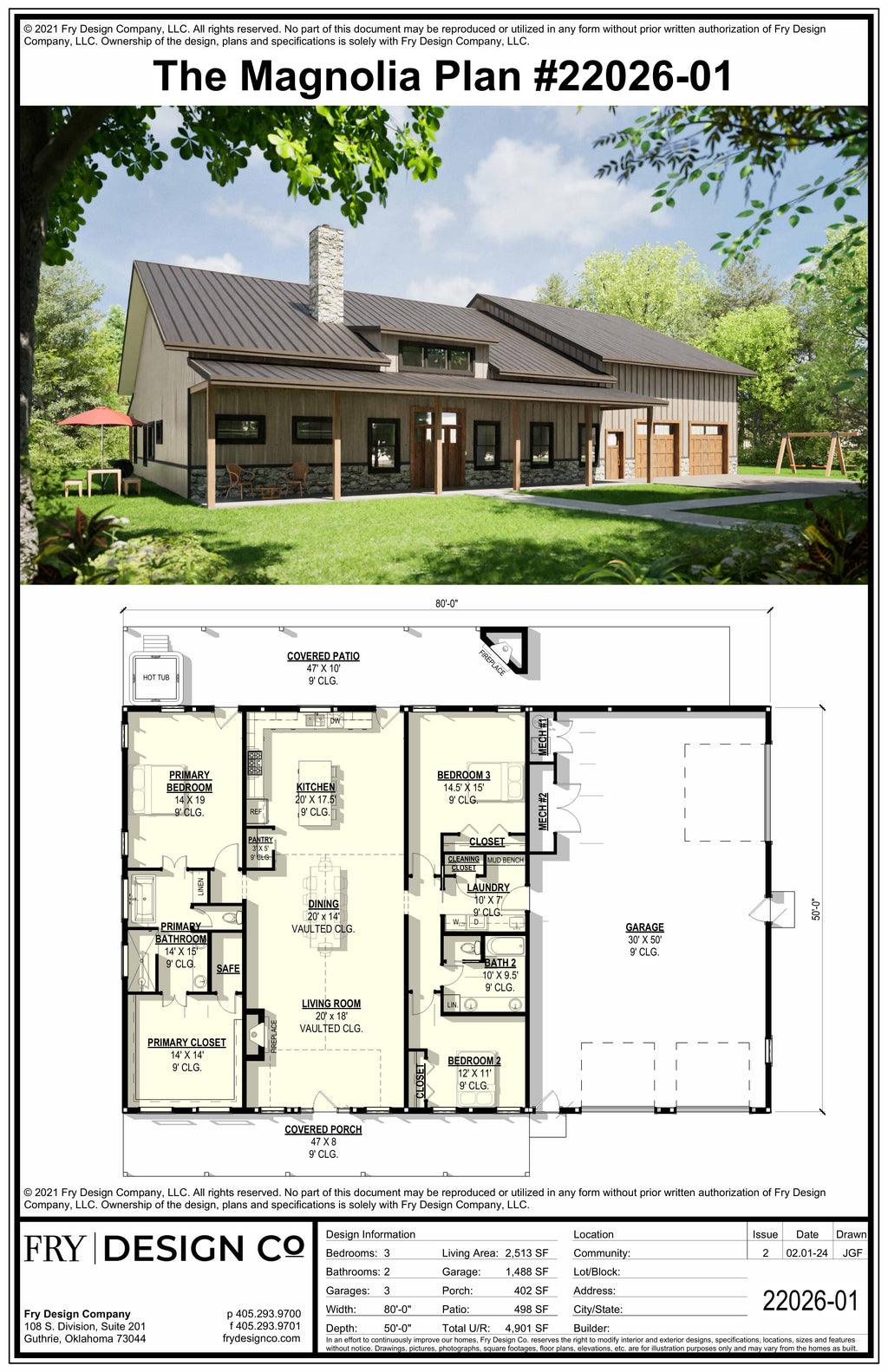 Magnolia Plan (3/2/3 2,513 SF)
