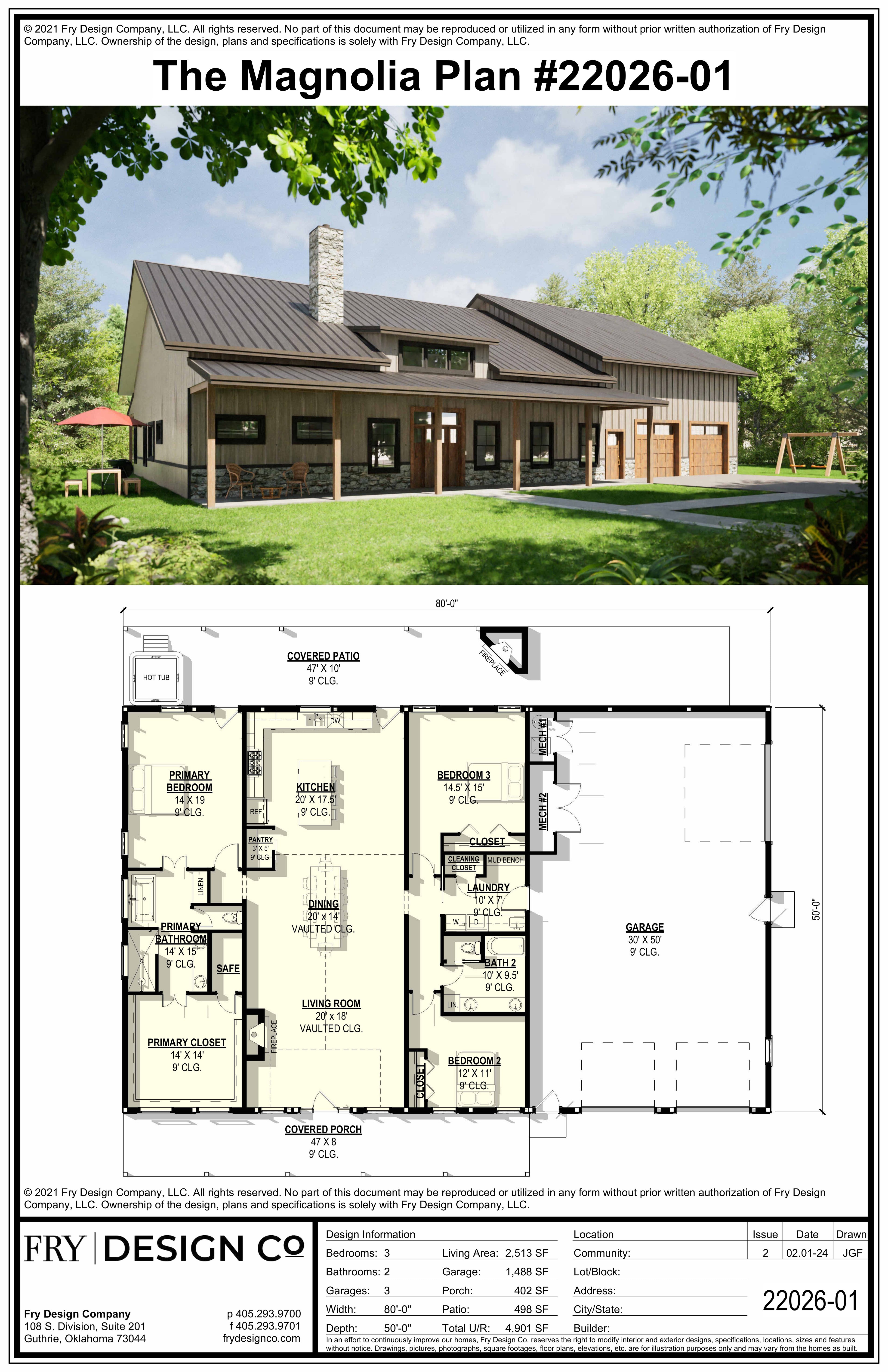 Magnolia Plan (3/2/3 2,513 SF)