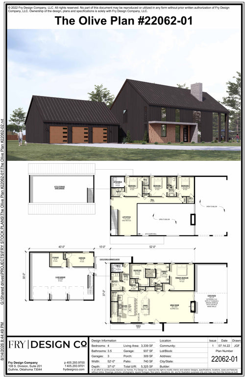 Olive Plan (4/3.5/3 3,339 SF)