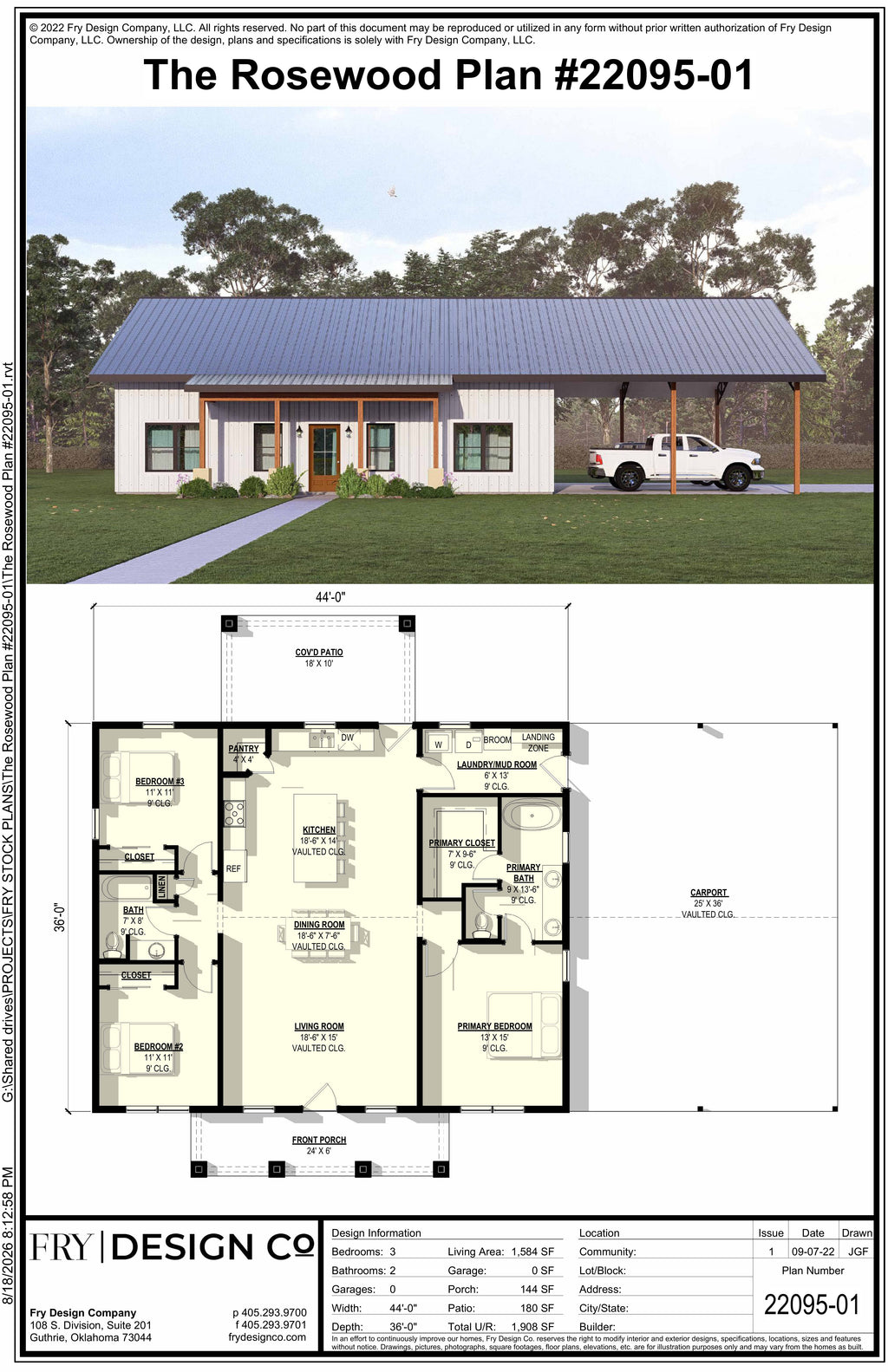 Rosewood Plan (3/2/0 1,584 SF)