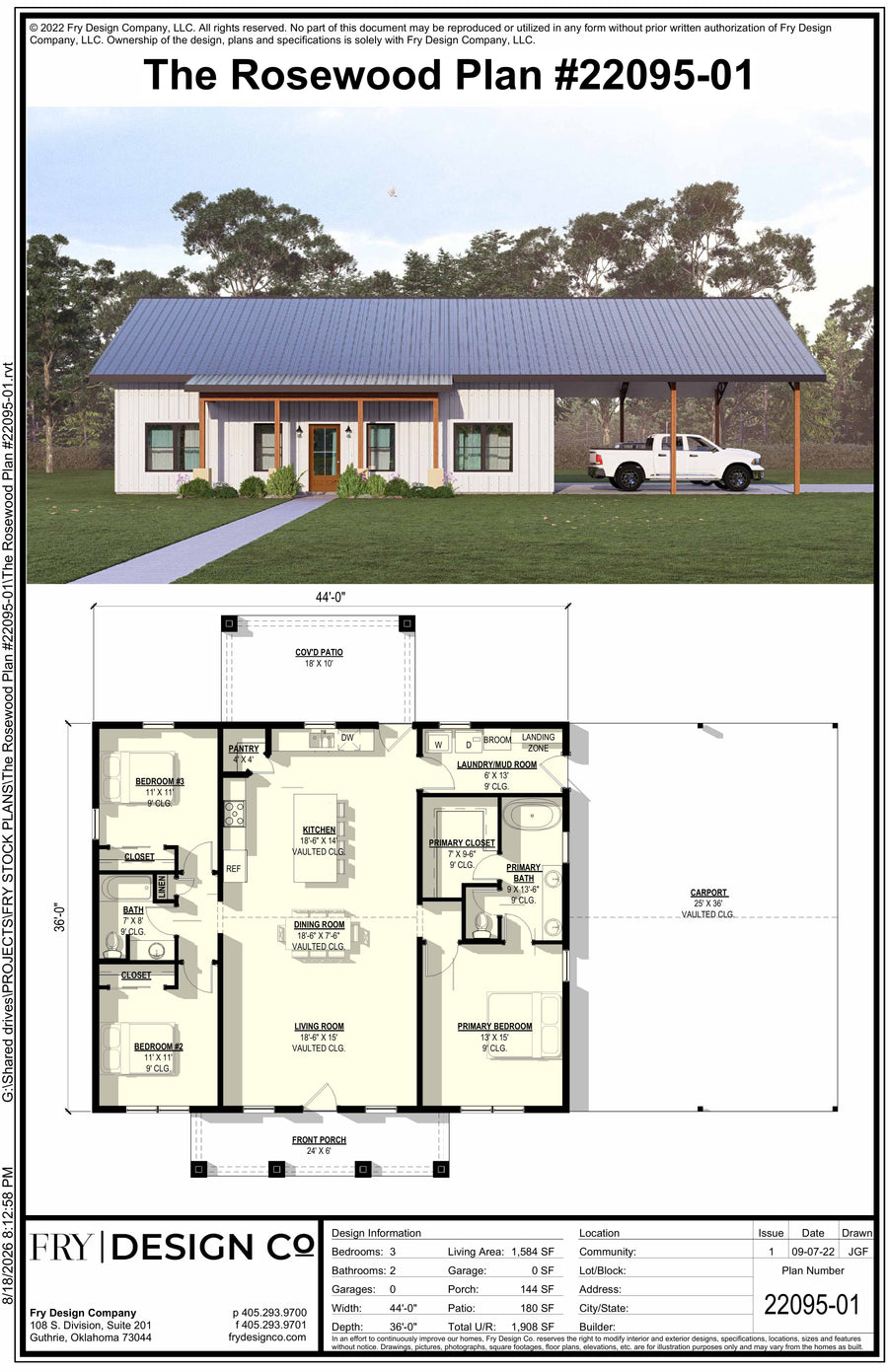 Rosewood Plan (3/2/0 1,584 SF)