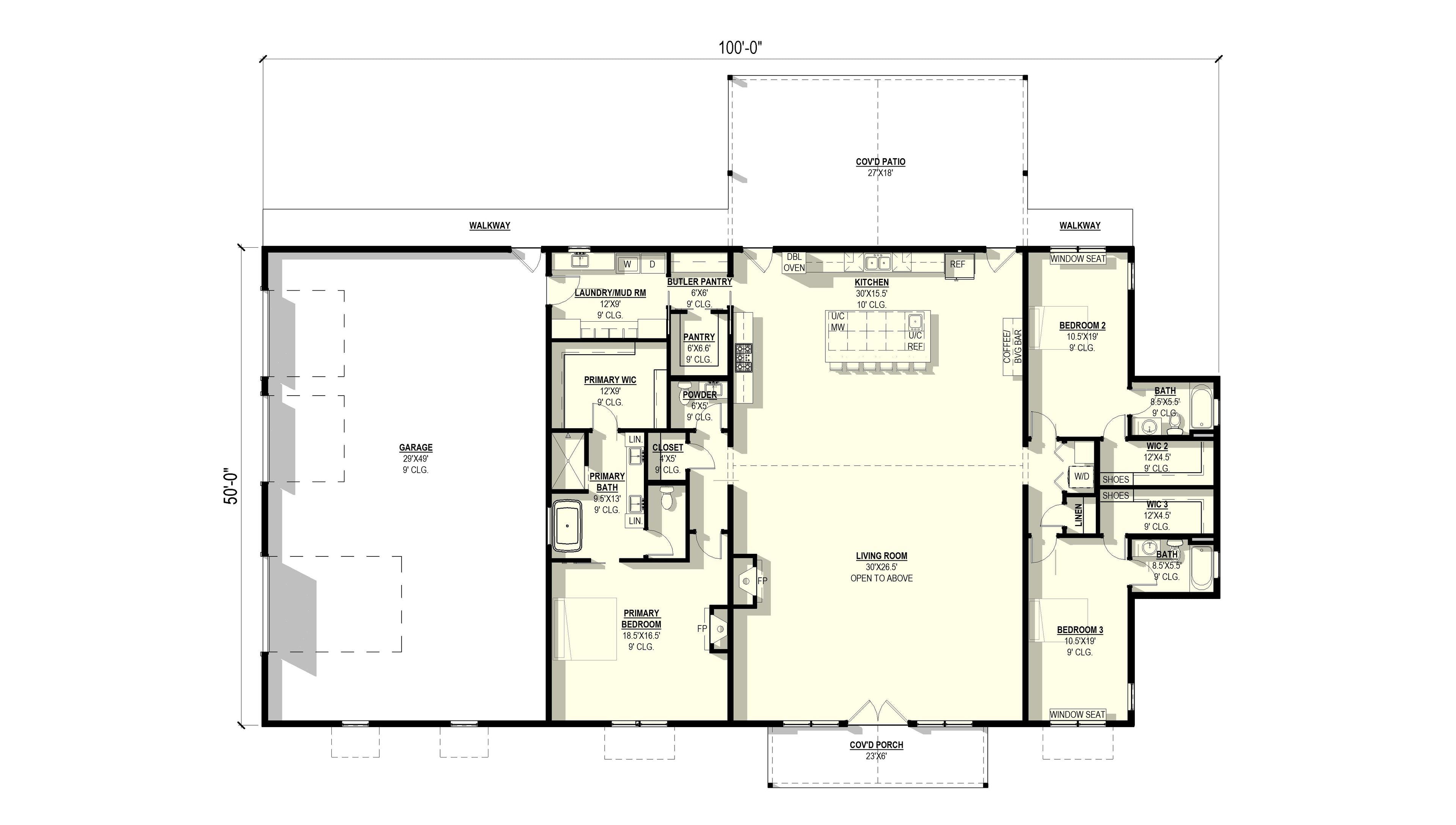 Basswood Plan (3/3.5/3 3,279 SF)