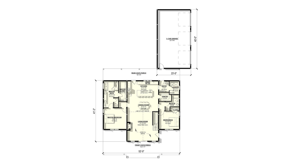 Hosta Plan (3/3/3 2,368 SF)