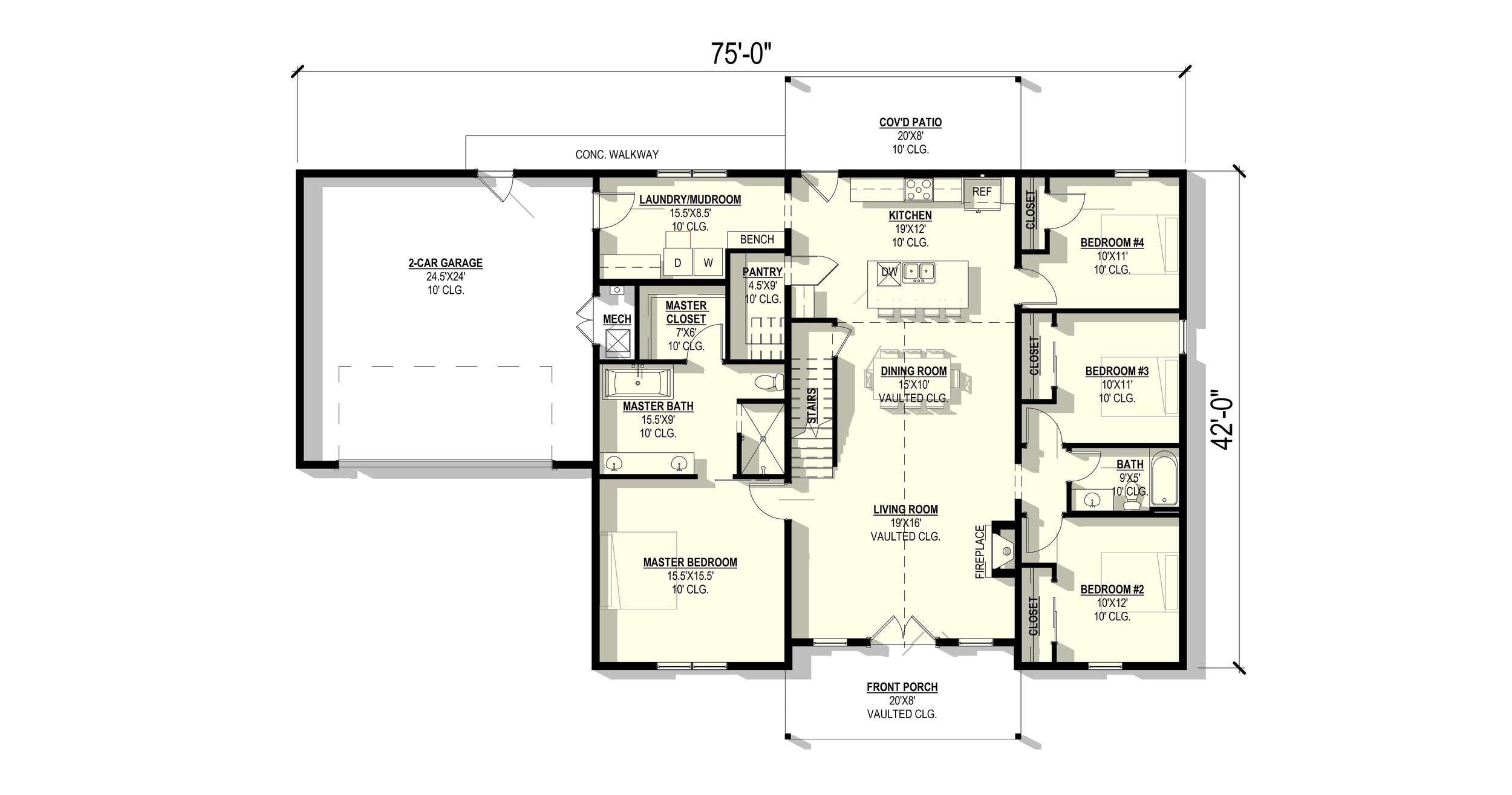Lewisia Plan (4/2/2 2,702 SF)
