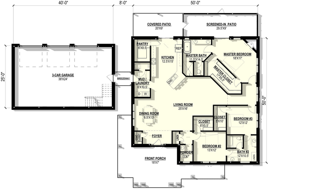 Hollyhock Plan (3/2.5/3 2,372 SF)