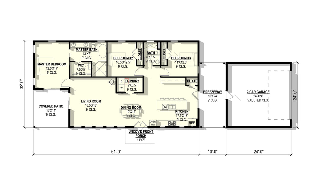 Hyacinth Plan (3/2/2 1,770 SF)