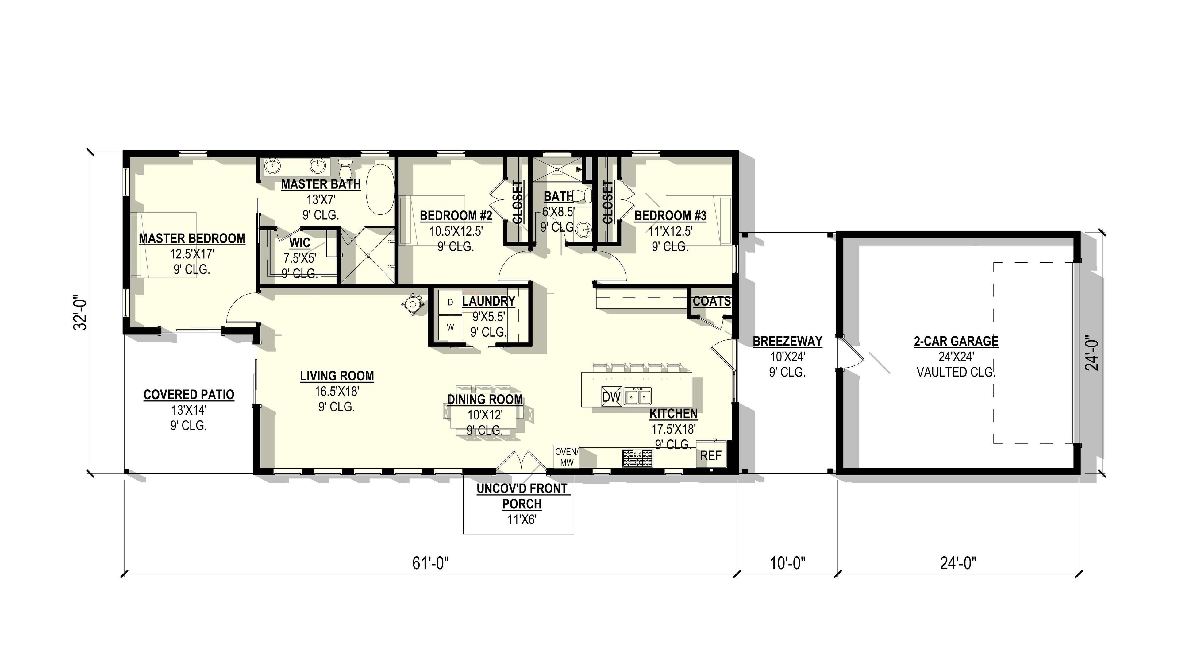 Hyacinth Plan (3/2/2 1,770 SF)
