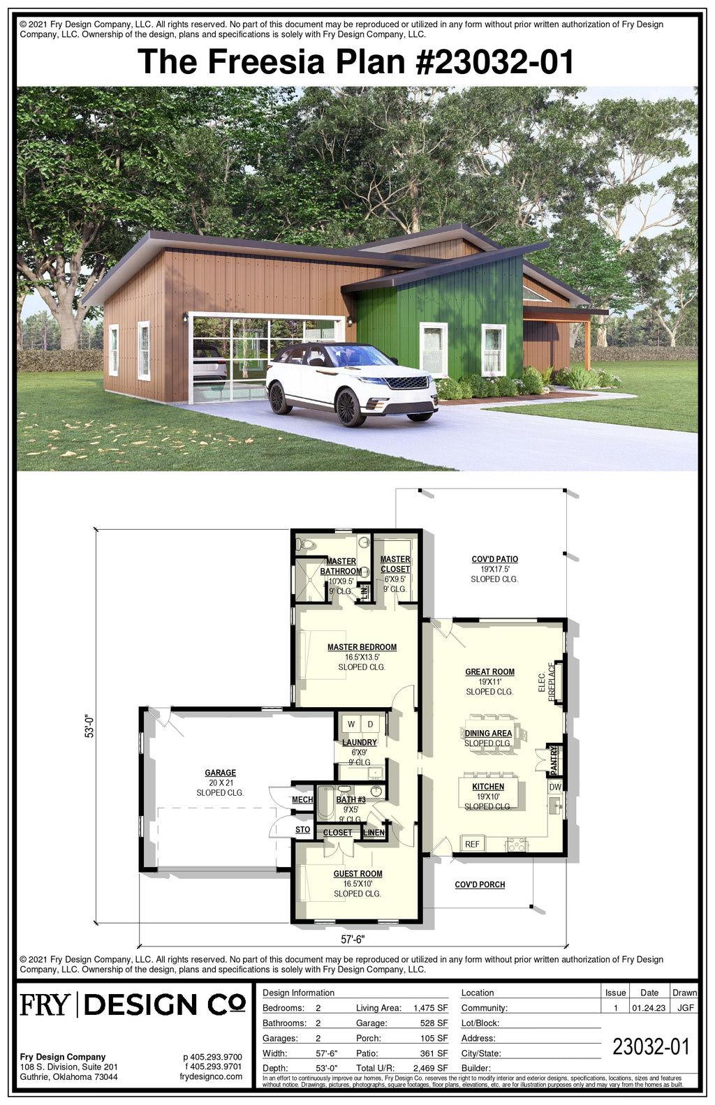 Freesia Plan (2/2/2 1,475 SF)