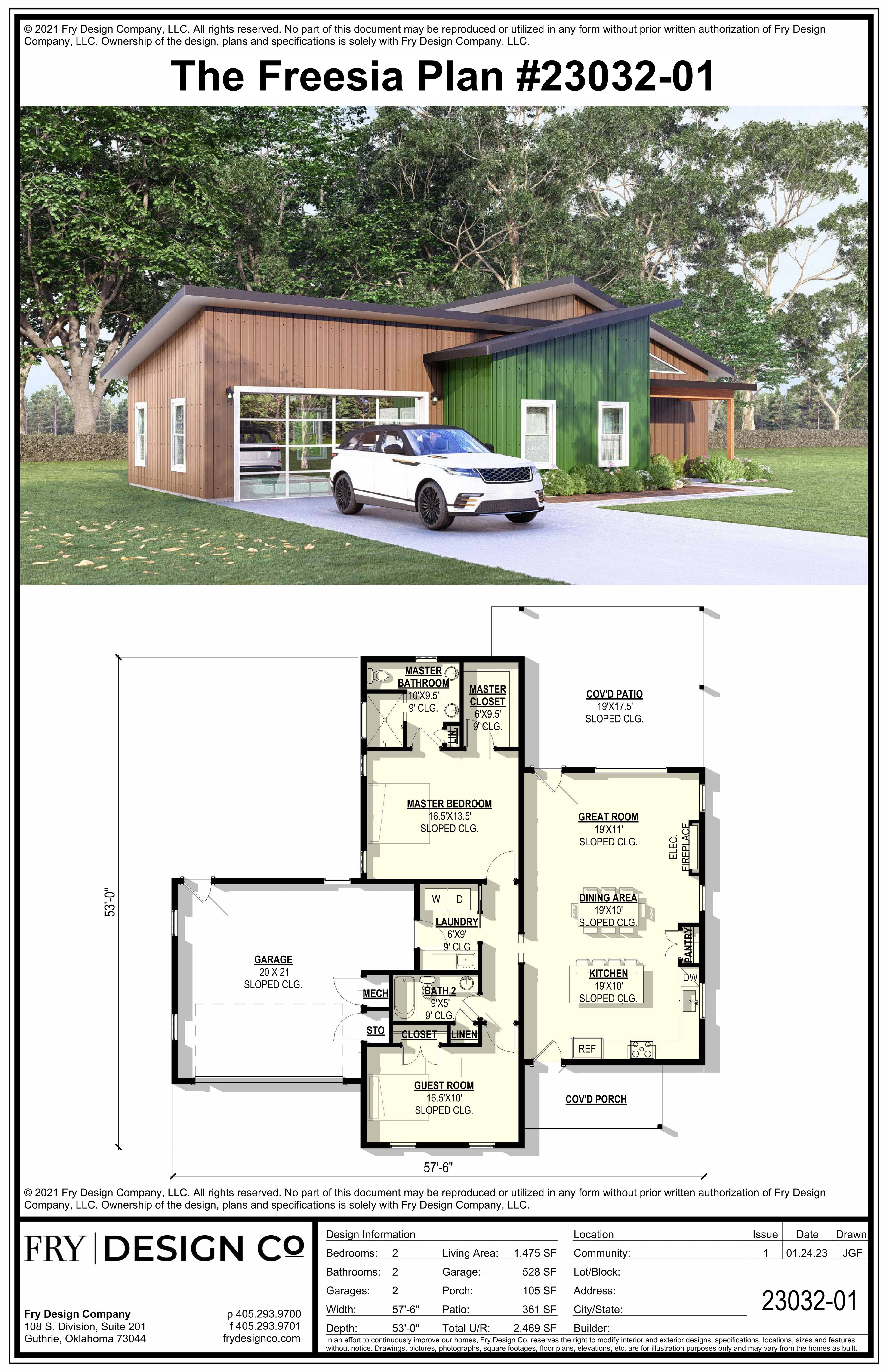 Freesia Plan (2/2/2 1,475 SF)