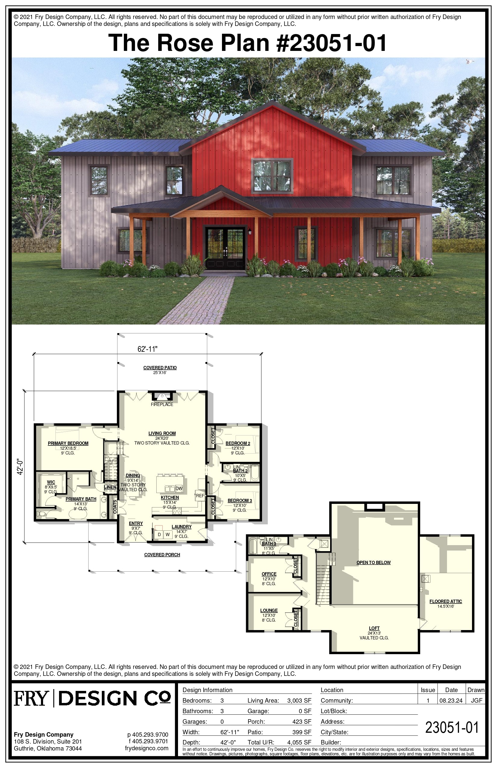 Rose Plan (5/3/0 4,055 SF)