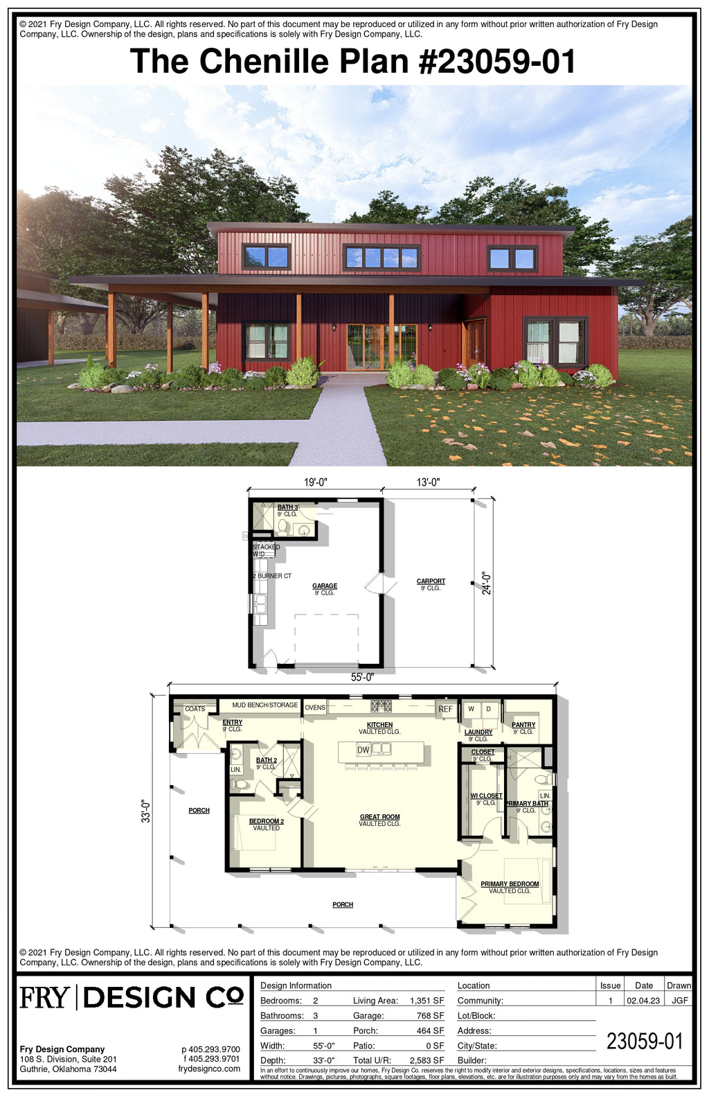 Chenille Plan (2/3/1 1,351 SF)