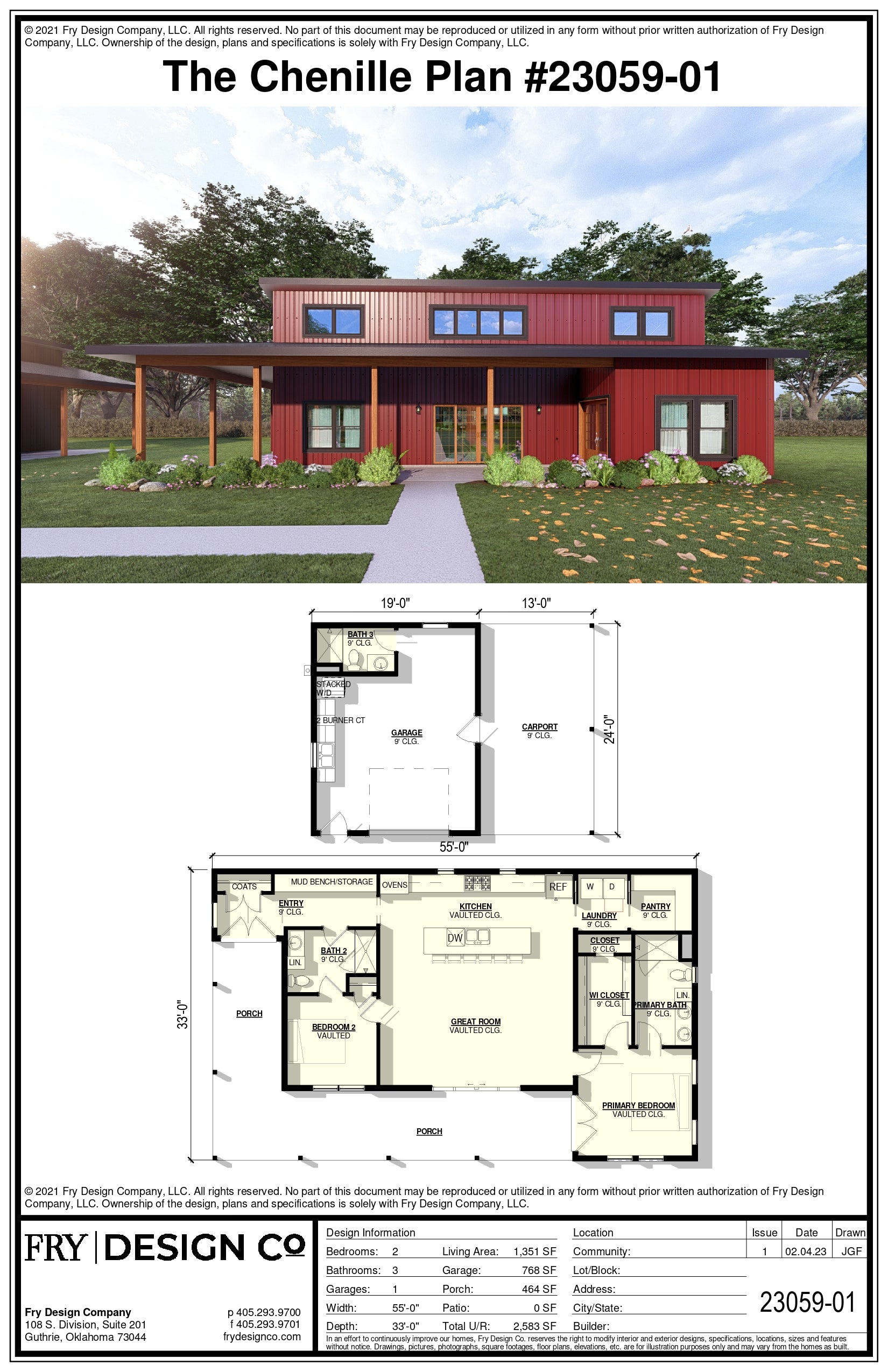 Chenille Plan (2/3/1 1,351 SF)