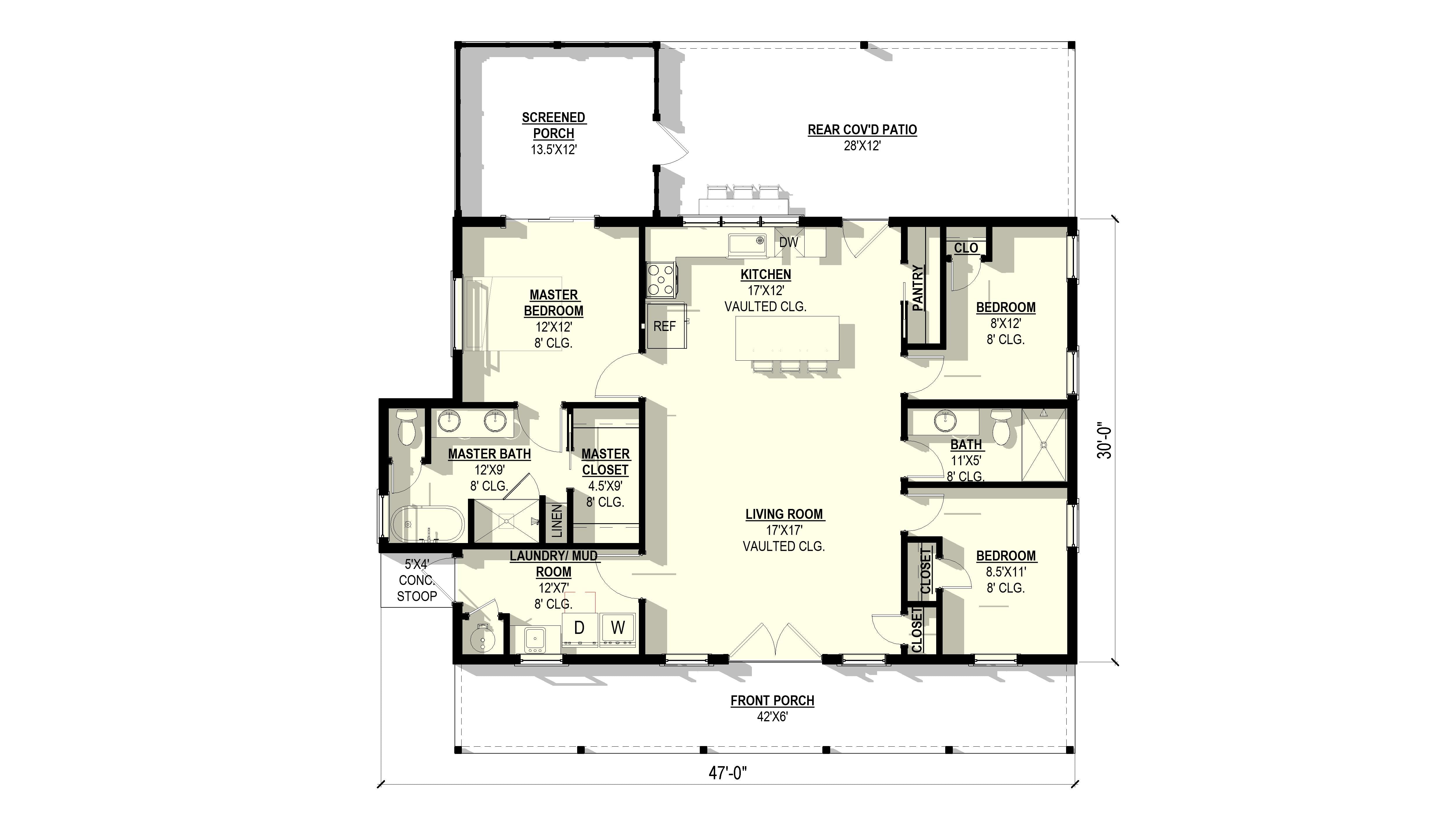Bonsai Plan (3/2/0 1,311 SF)