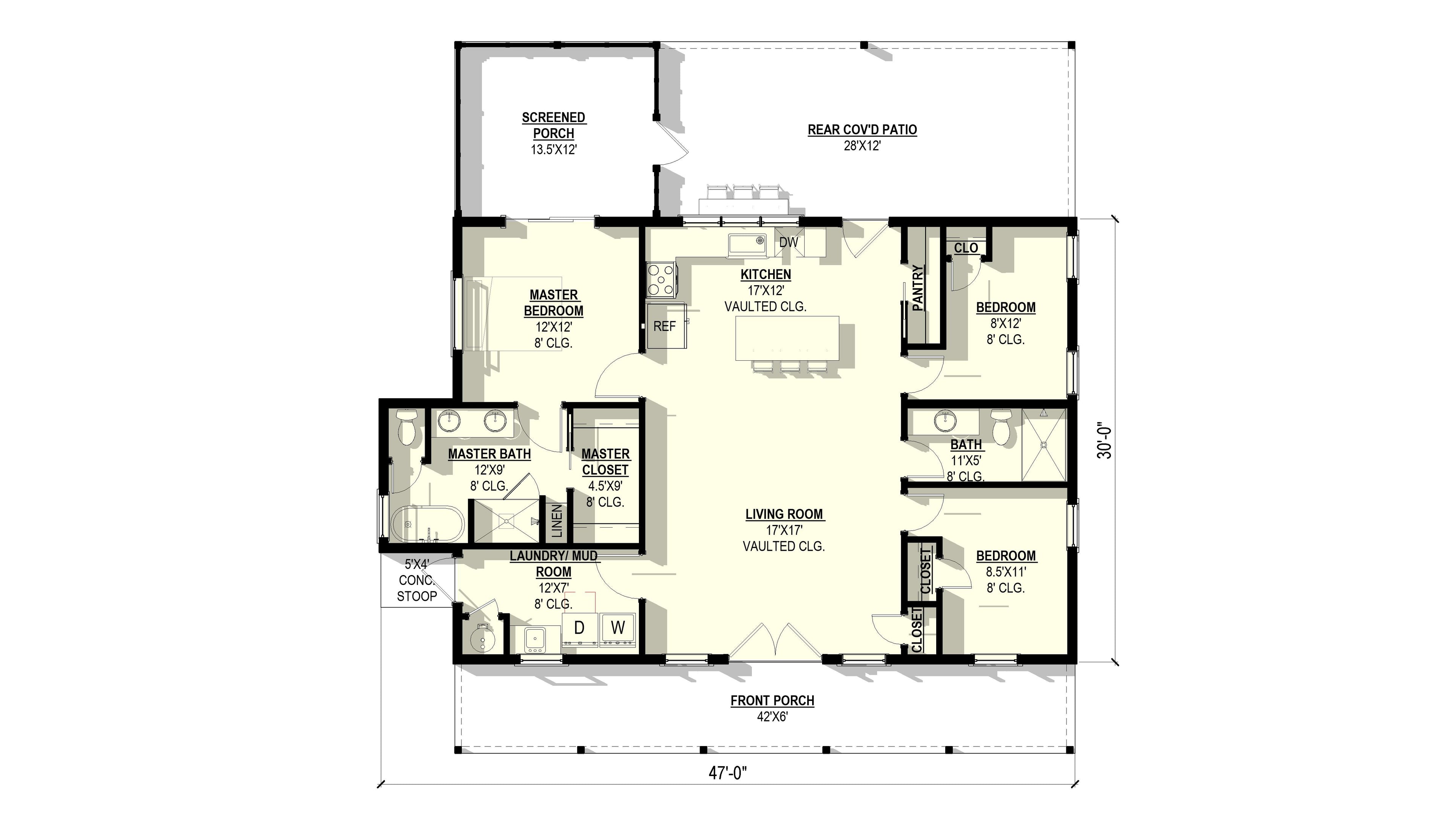 Bonsai Plan (3/2/0 1,311 SF)