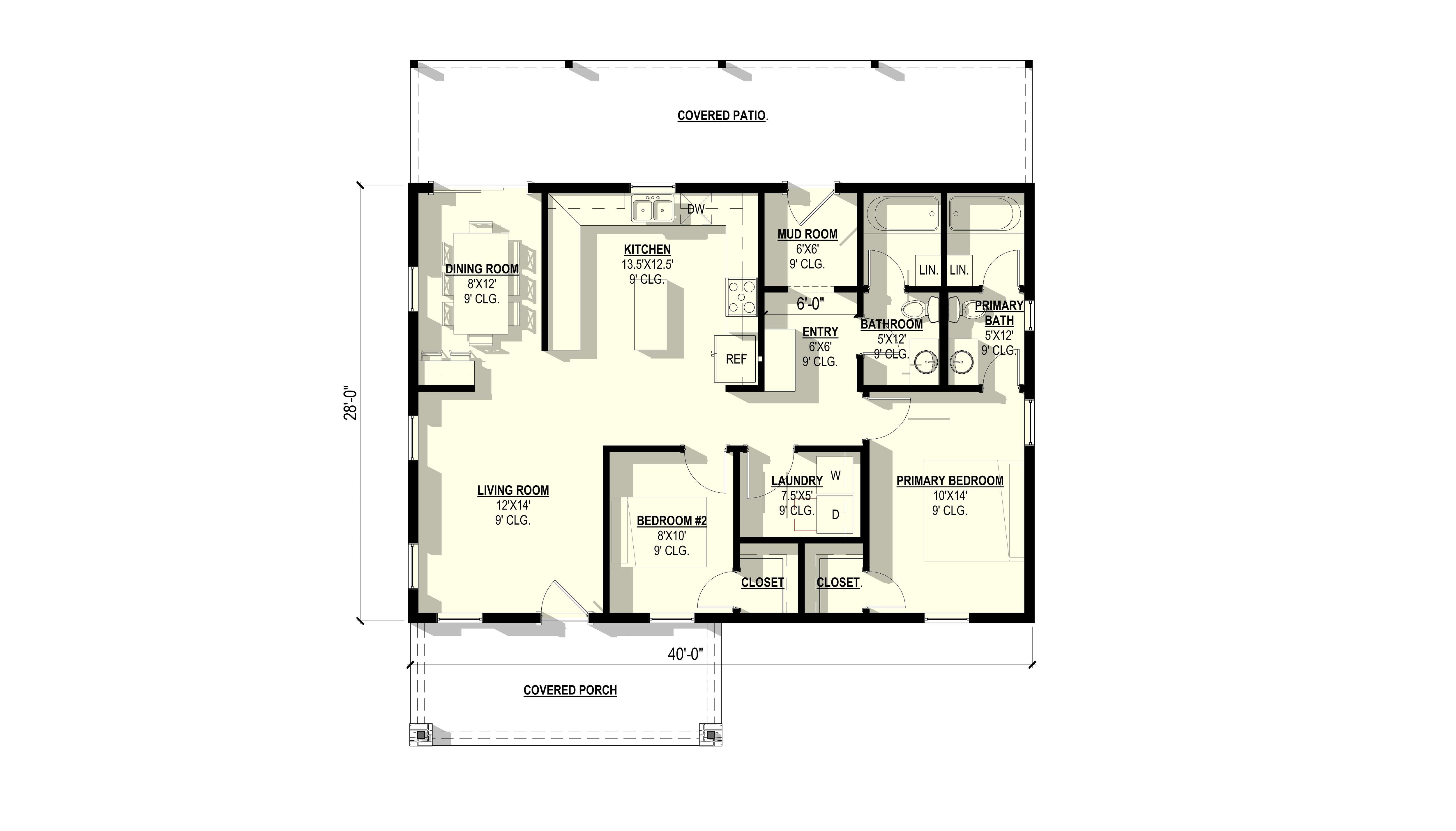 Larkspur Plan (2/2/0 1,120 SF)