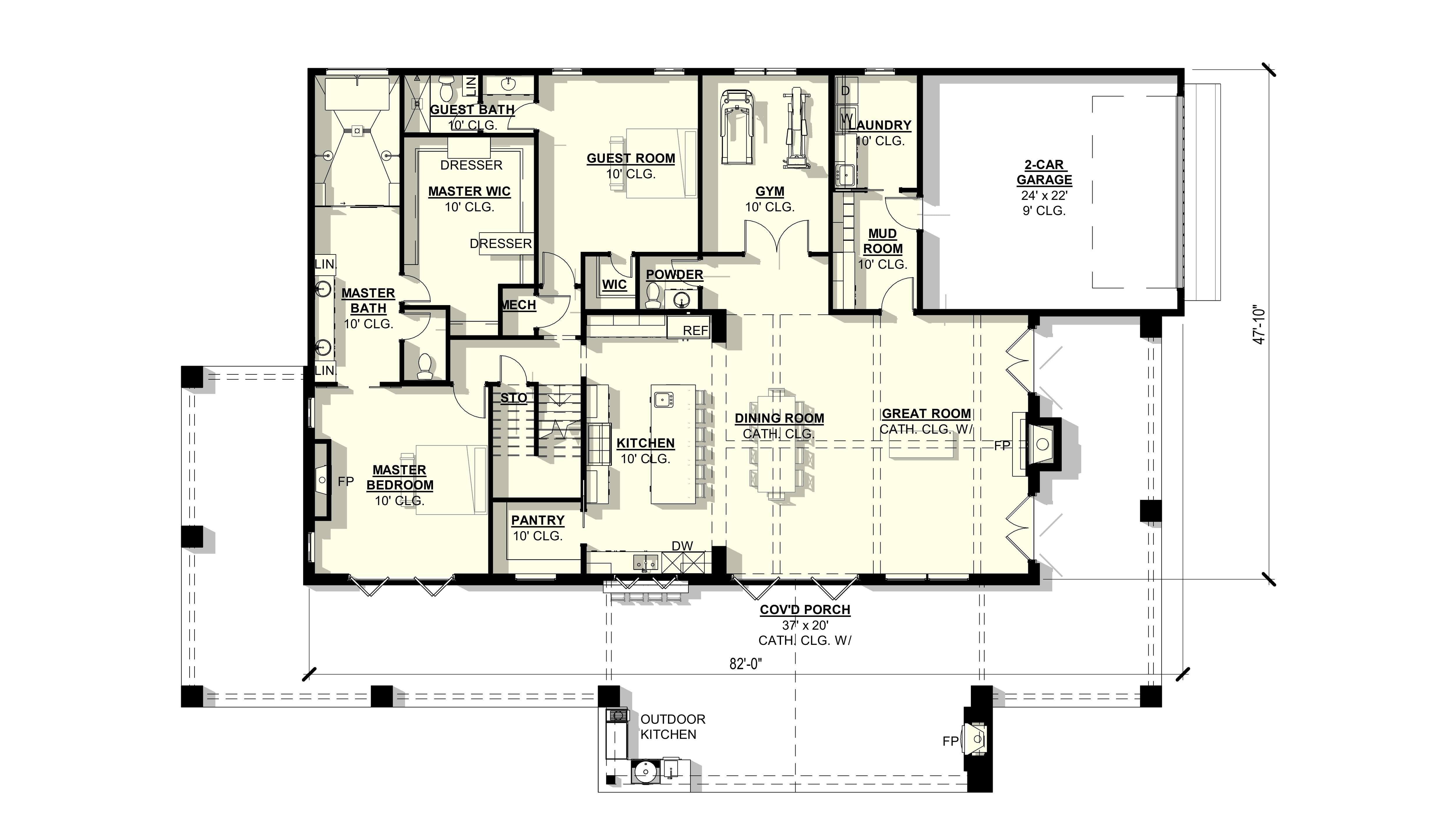 Gaillardia #2 Plan (4/4.5/2 4,308 SF)