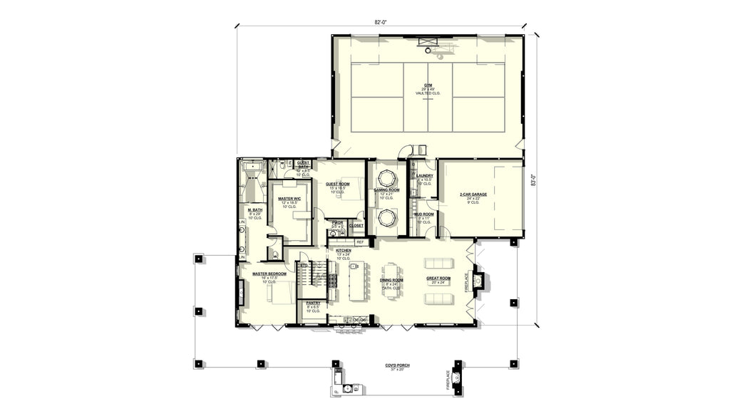 Gaillardia #1 Plan (5/4/2 7,605 SF)