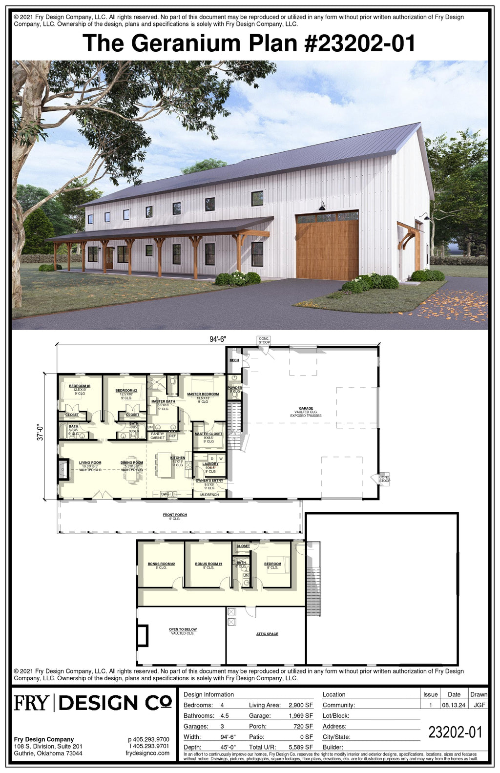Geranium Plan (4/4.5/3 2,900 SF)