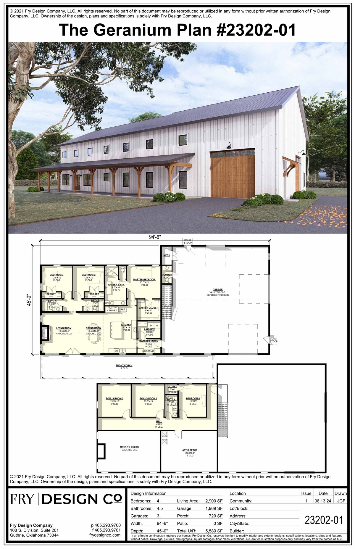 Geranium Plan (4/4.5/3 2,900 SF)