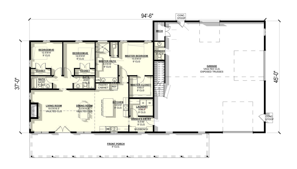Geranium Plan (4/4.5/3 2,900 SF)