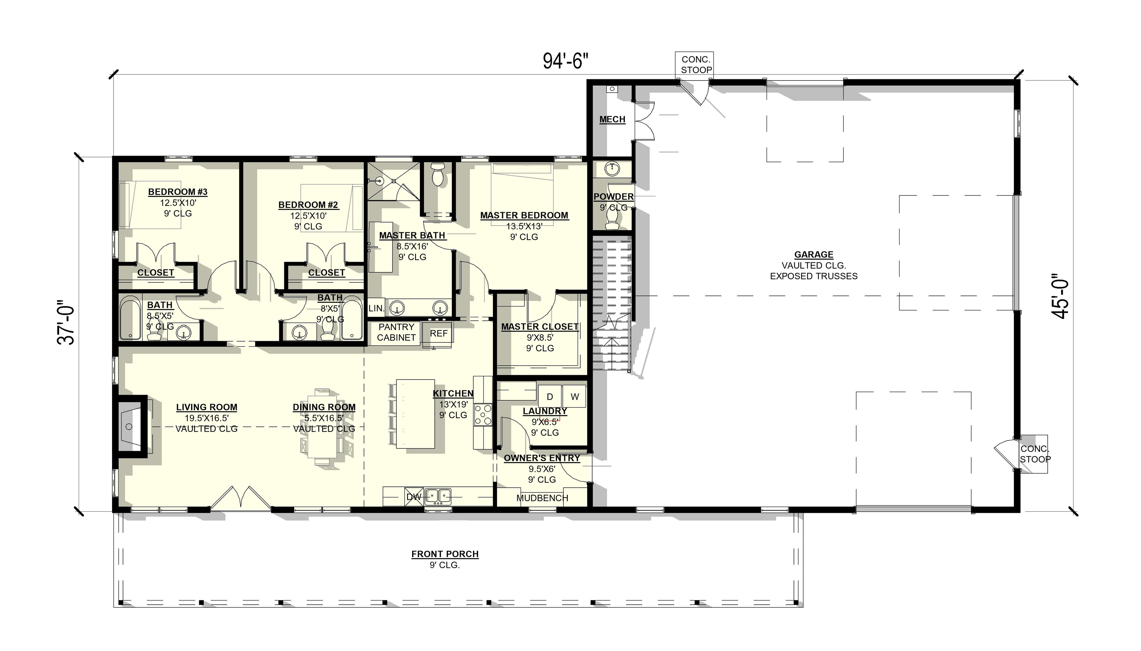 Geranium Plan (4/4.5/3 2,900 SF)