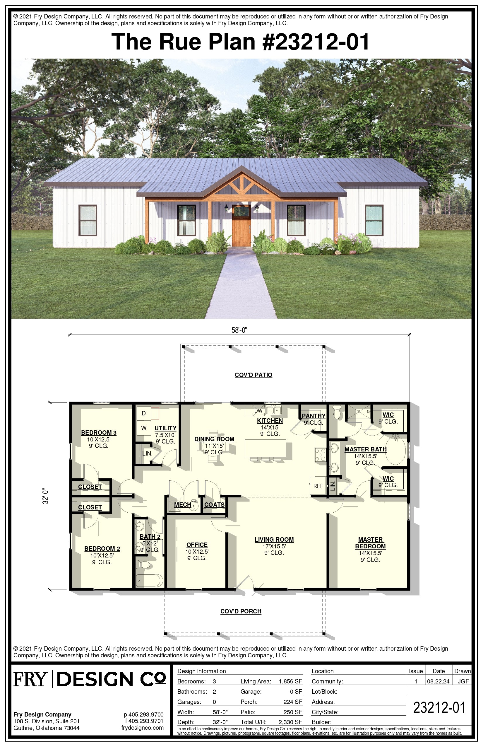 Rue Plan (3/2/0 1,856 SF)