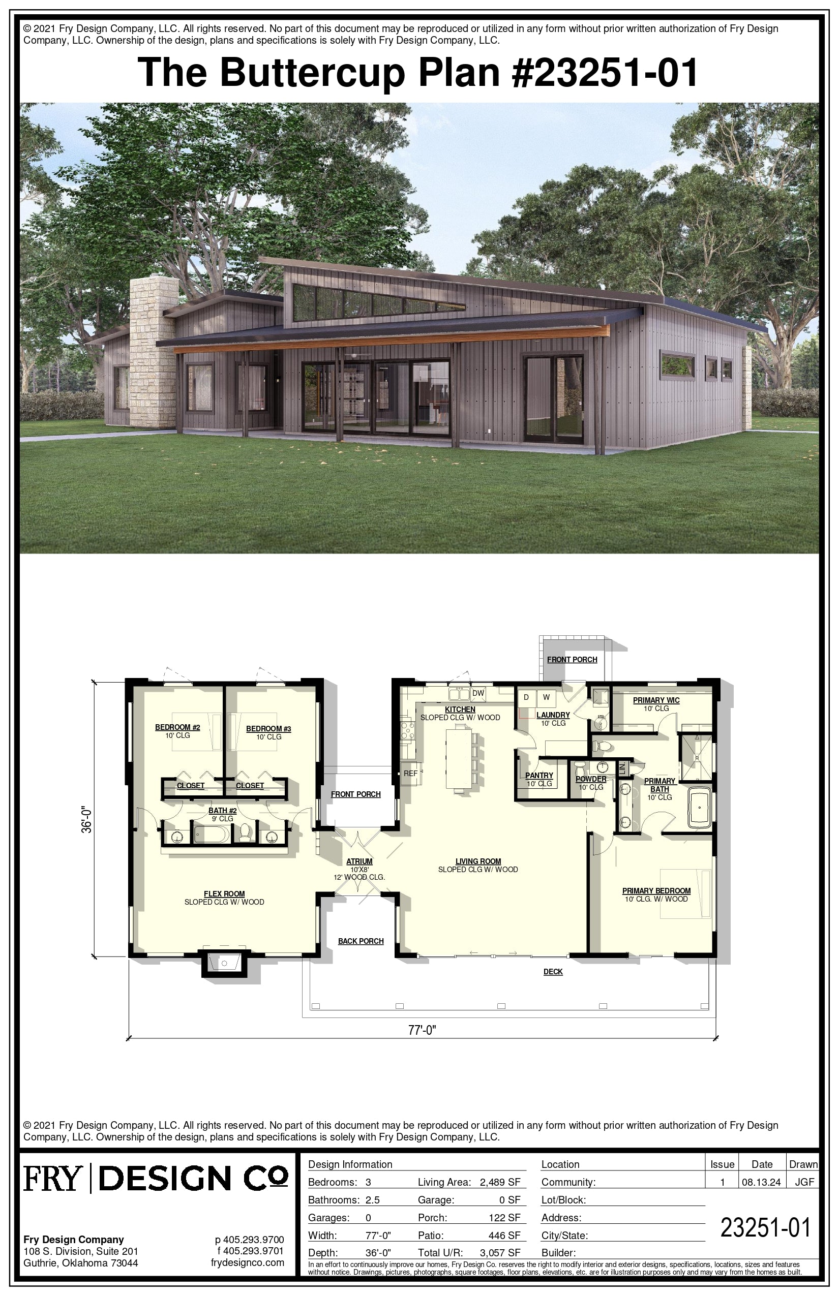 Buttercup Plan (3/2.5/0 2,489 SF)