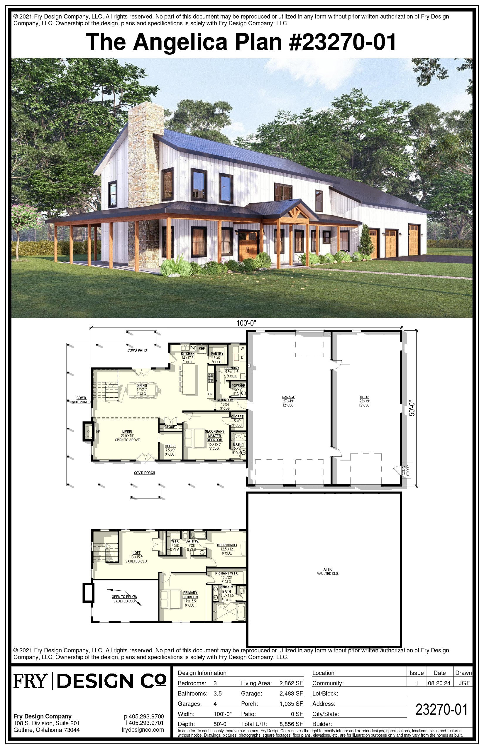 Angelica Plan (3/3.5/4 2,862 SF)
