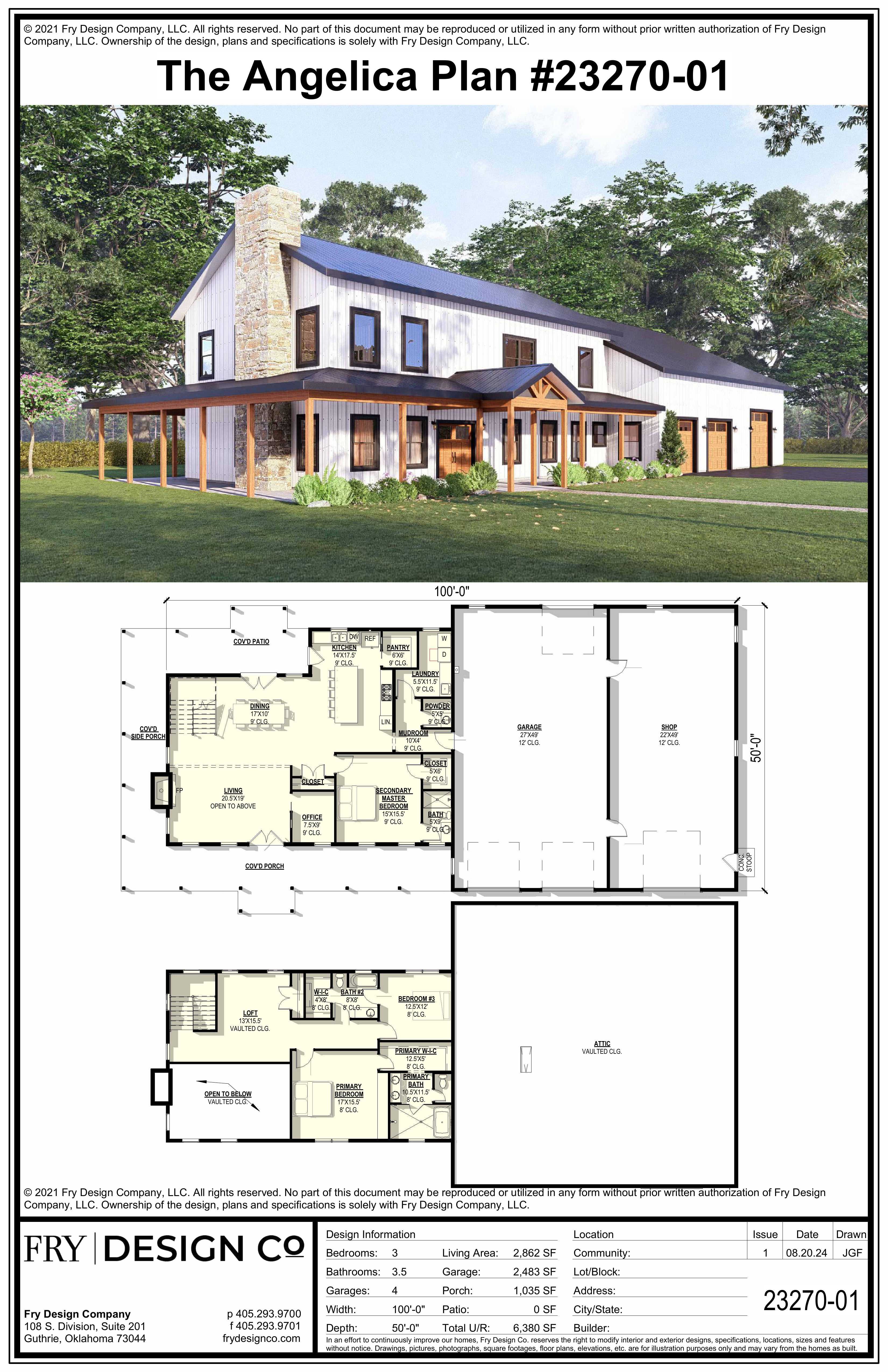 Angelica Plan (3/3.5/4 2,862 SF)