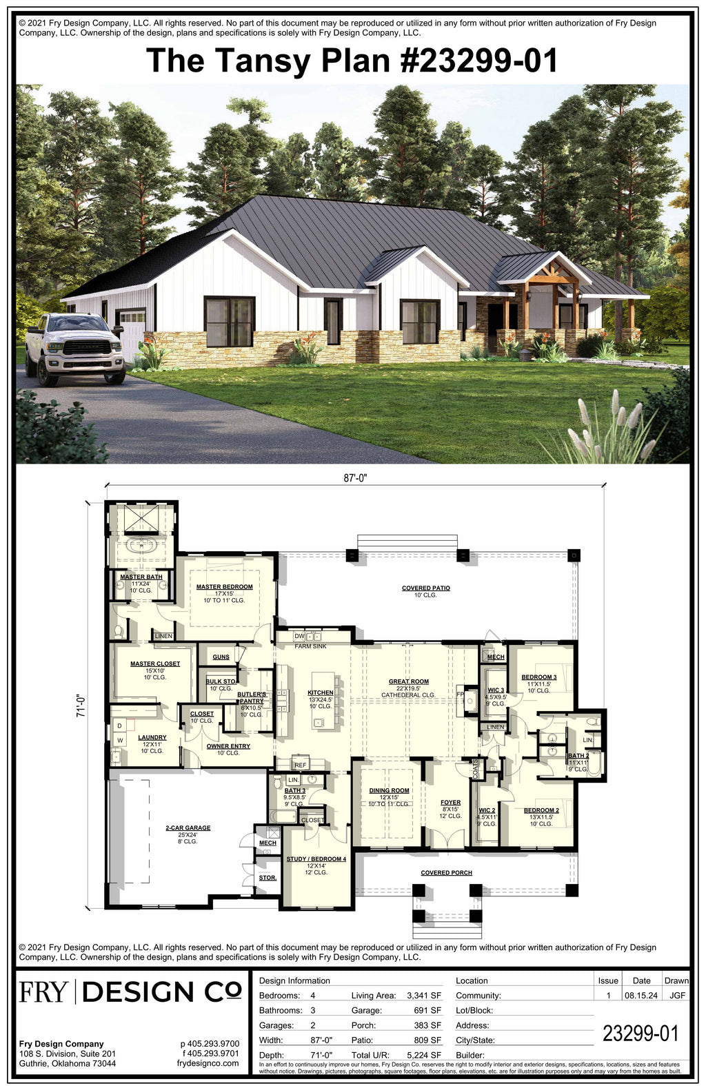 Tansy Plan (4/3/2 3,341 SF)