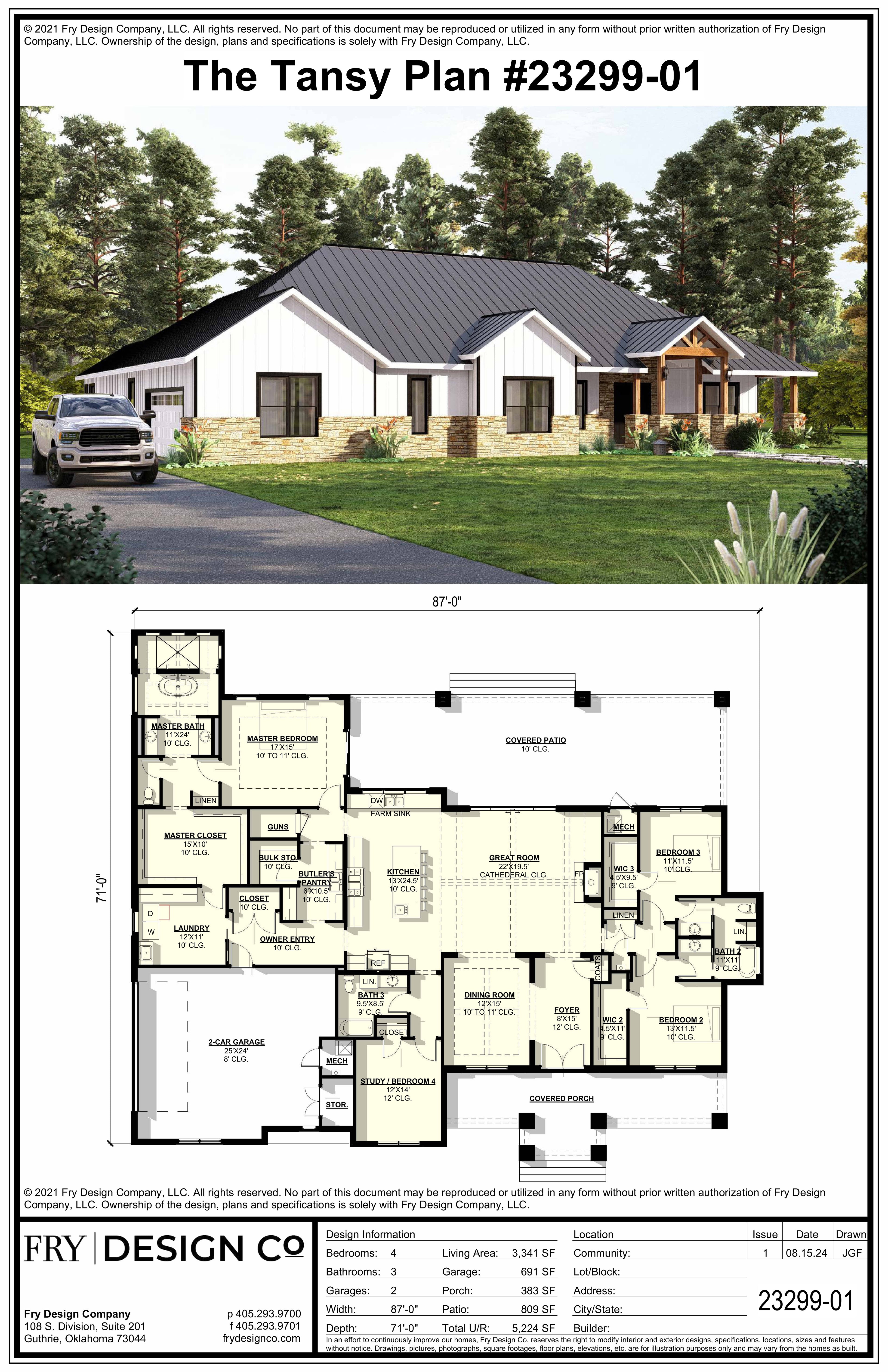 Tansy Plan (4/3/2 3,341 SF)