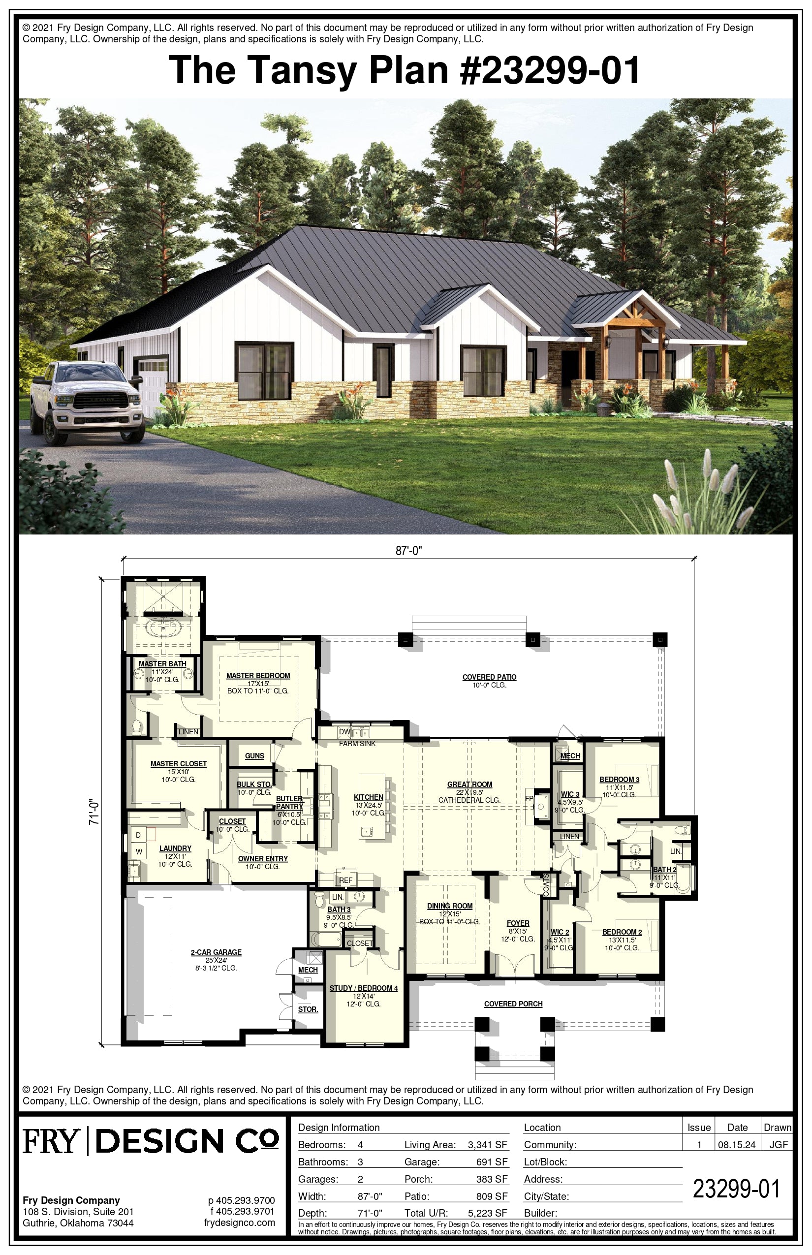 Tansy Plan (4/3/2 3,341 SF)