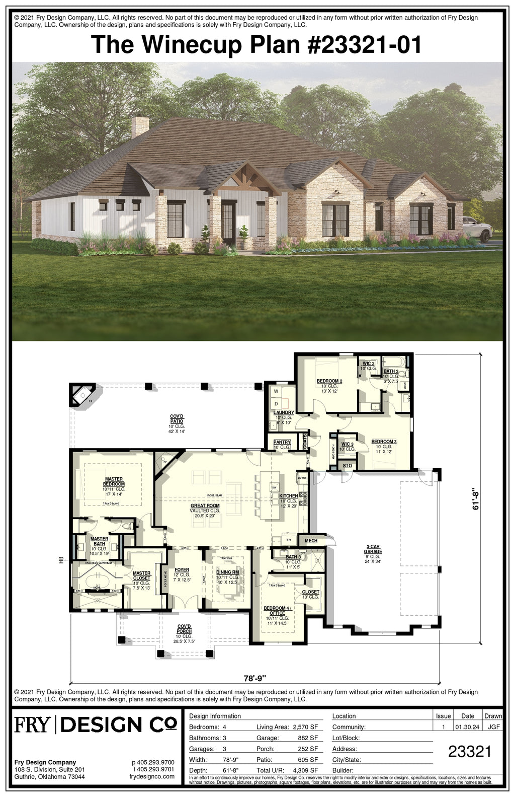 Winecup Plan (4/3/3 2,570 SF)