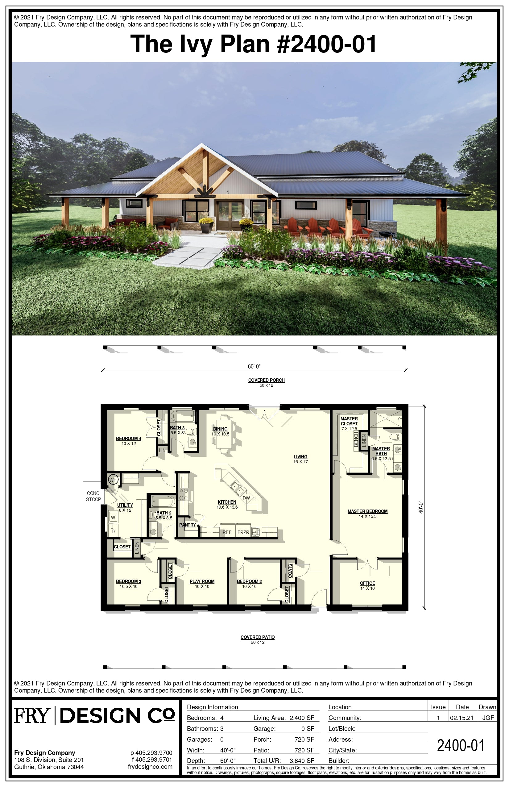 Ivy Plan (4/3/0 2,400 SF)