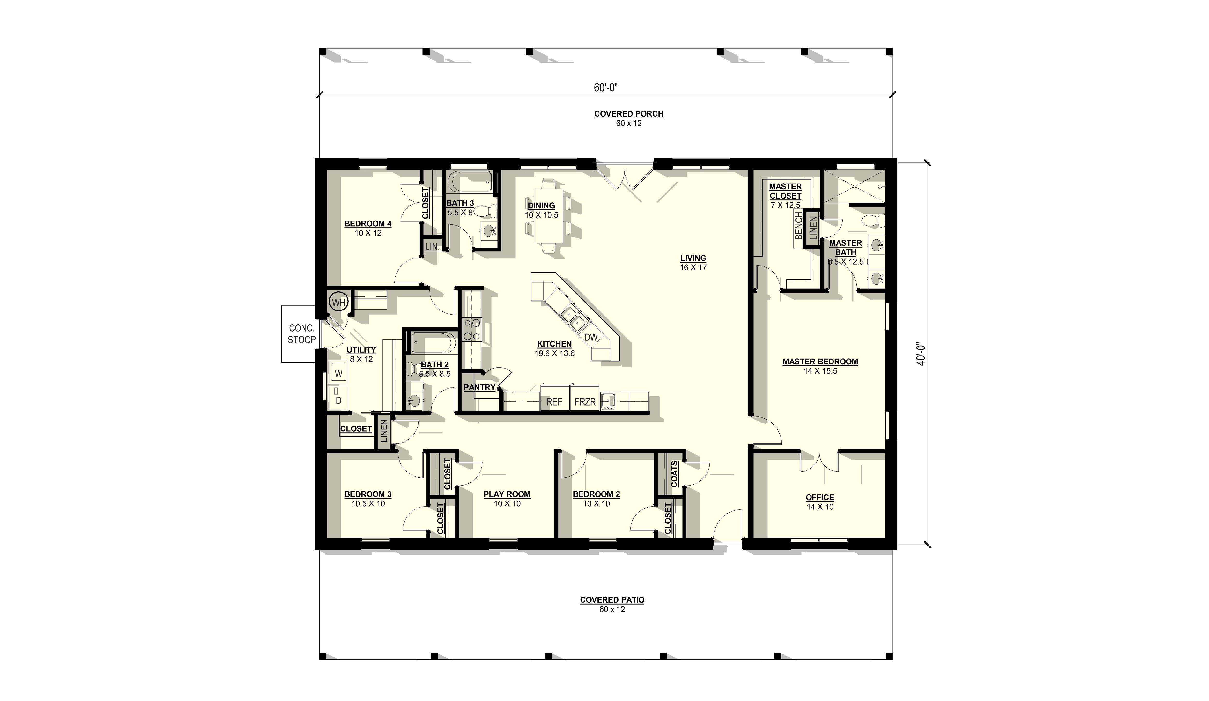 Ivy Plan (4/3/0 2,400 SF)
