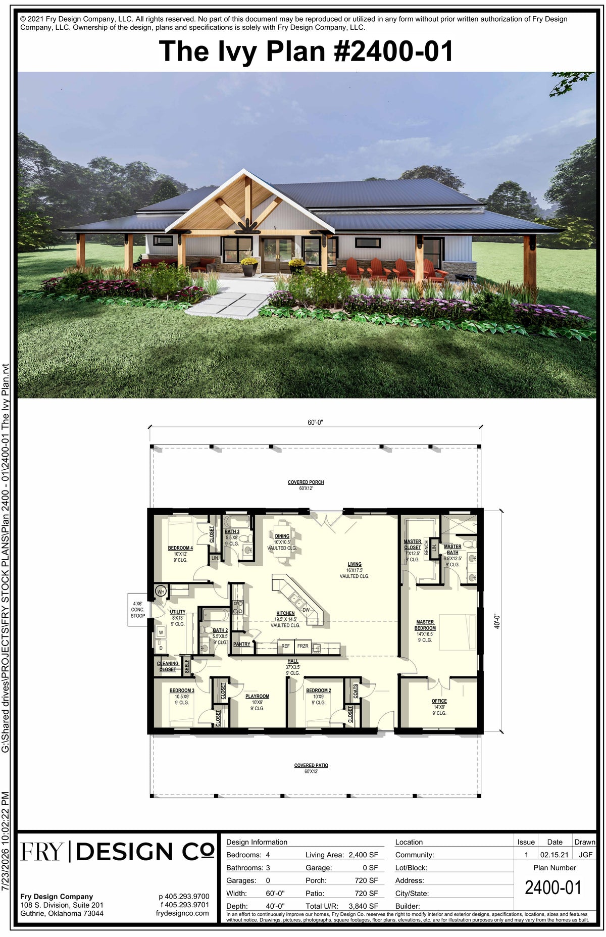 Ivy Plan (4/3/0 2,400 SF)