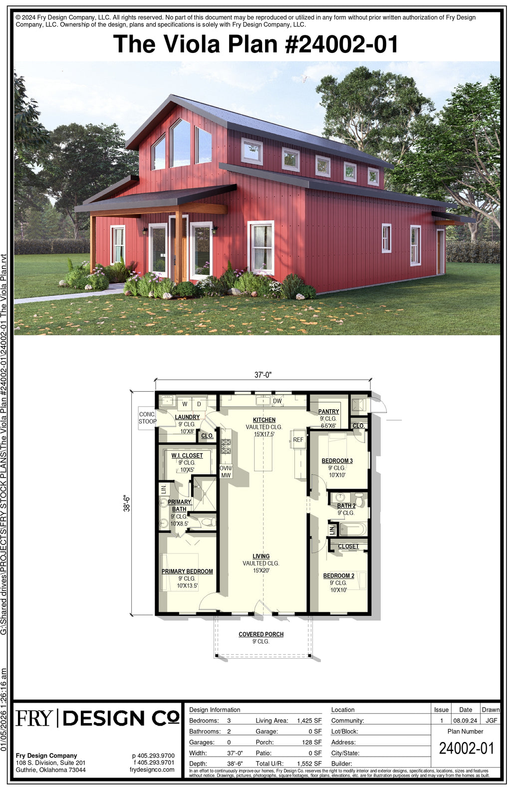 Viola Plan (3/2/0 1,425 SF)