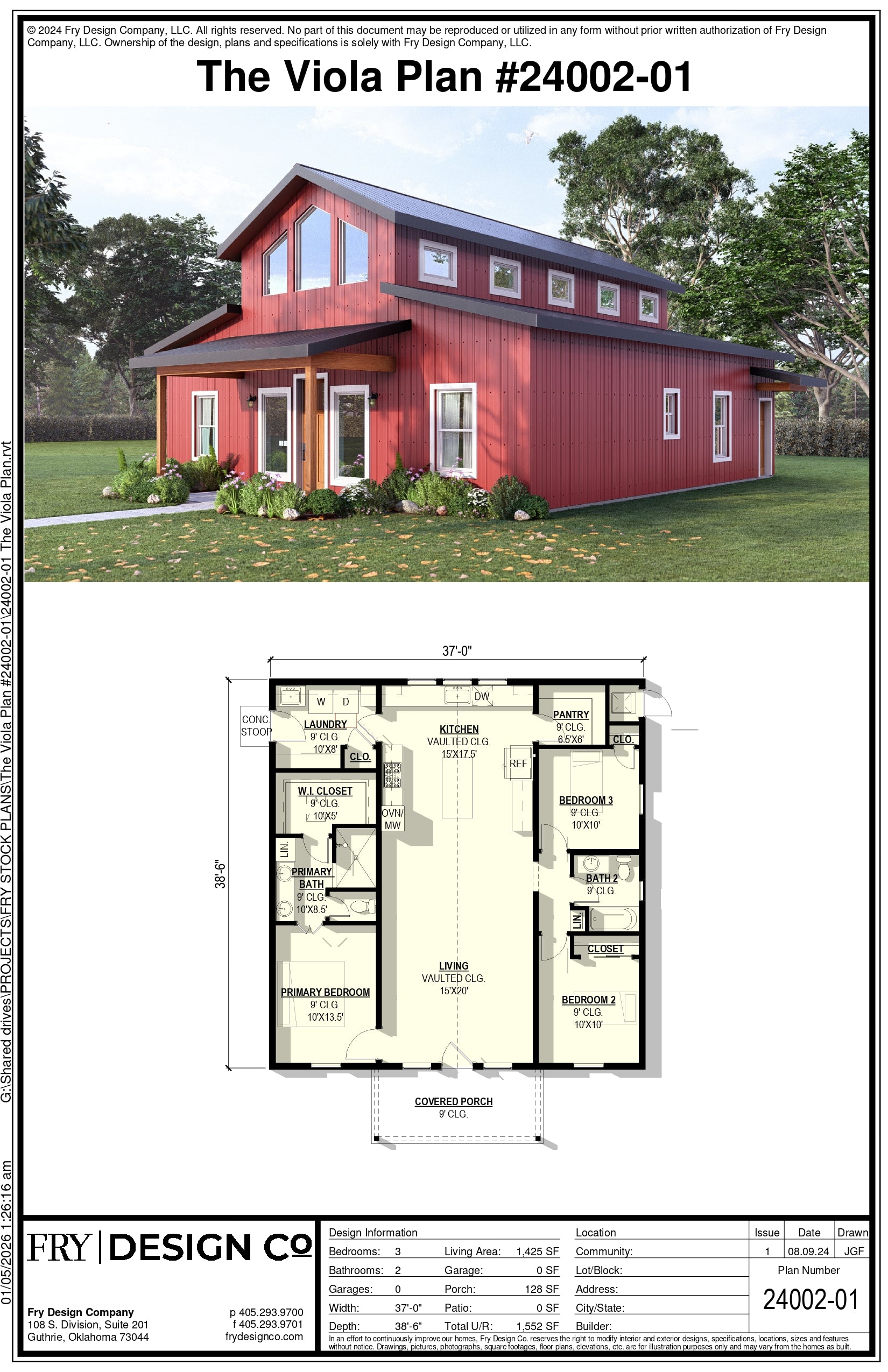 Viola Plan (3/2/0 1,425 SF)