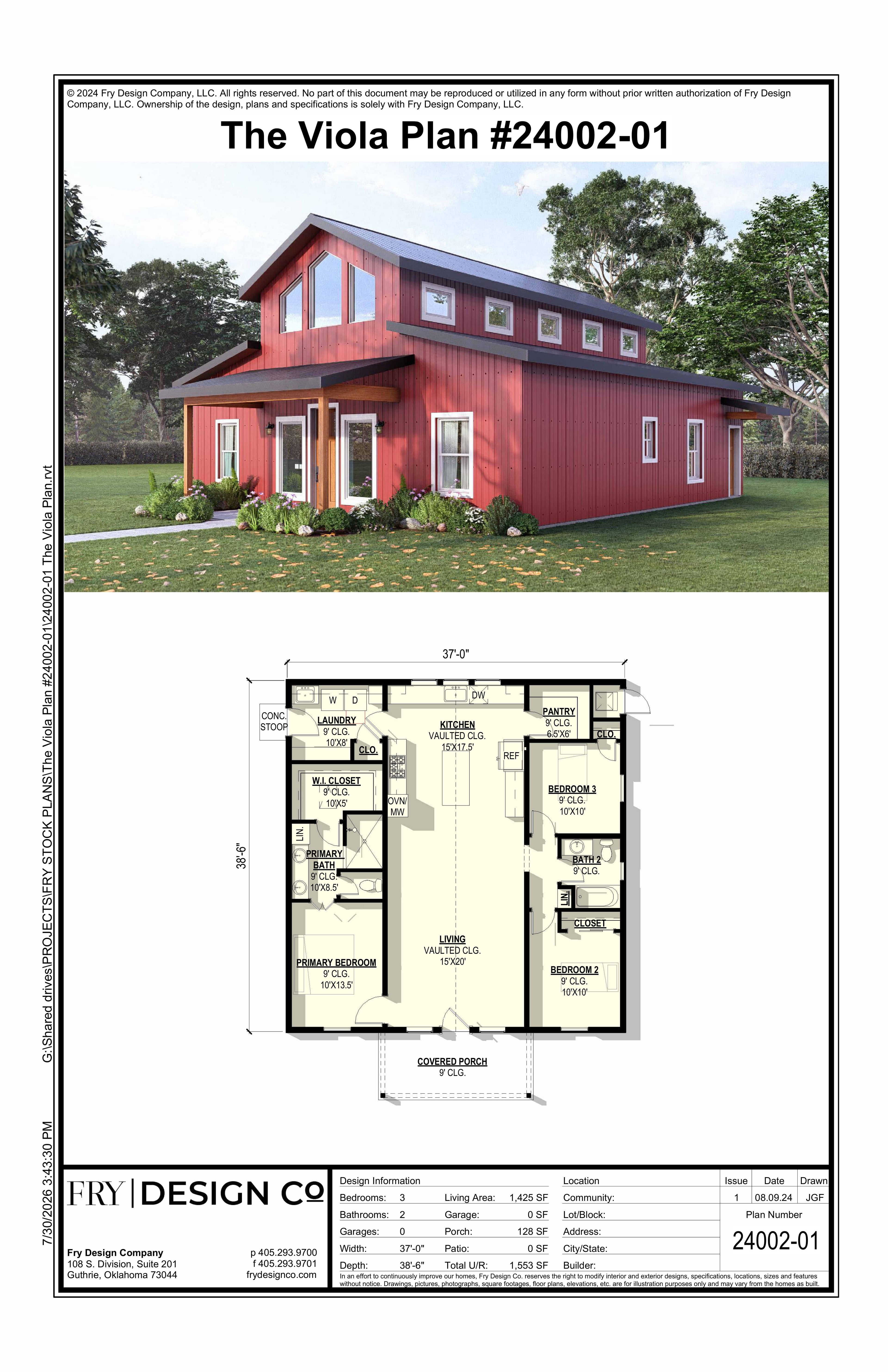 Viola Plan (3/2/0 1,425 SF)