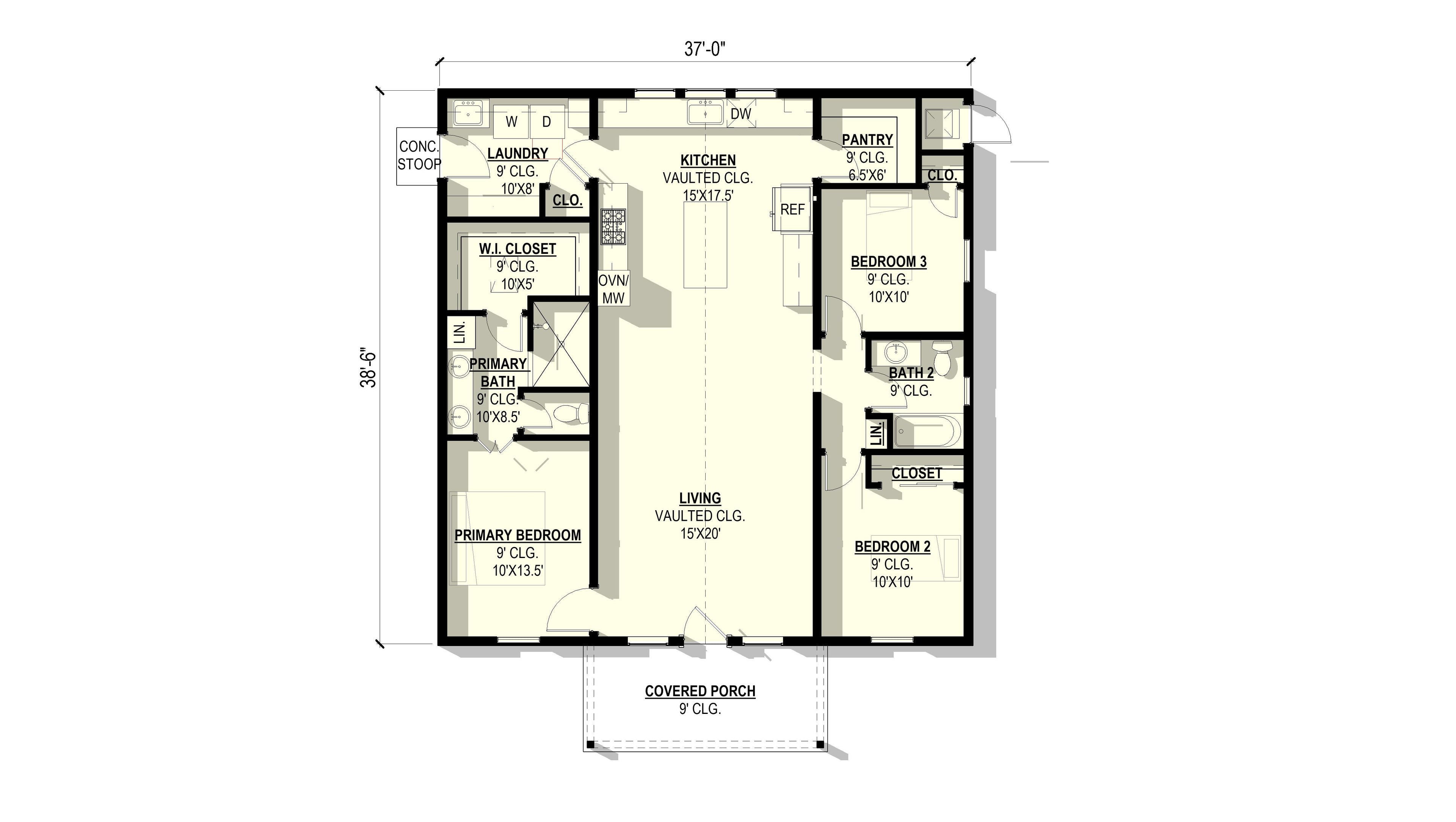 Viola Plan (3/2/0 1,425 SF)