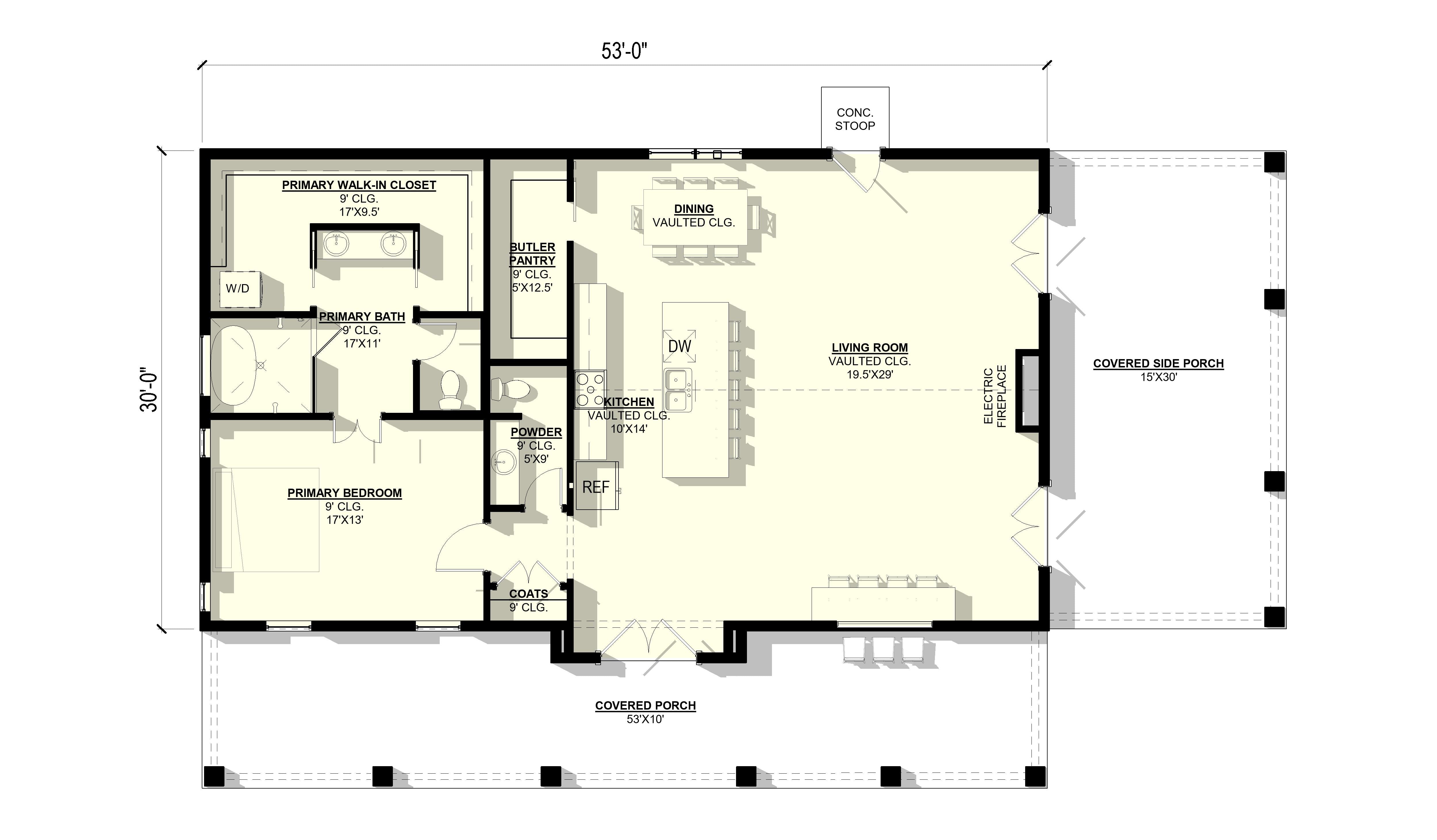 Oleander Plan (1/1.5/0 1,614 SF)