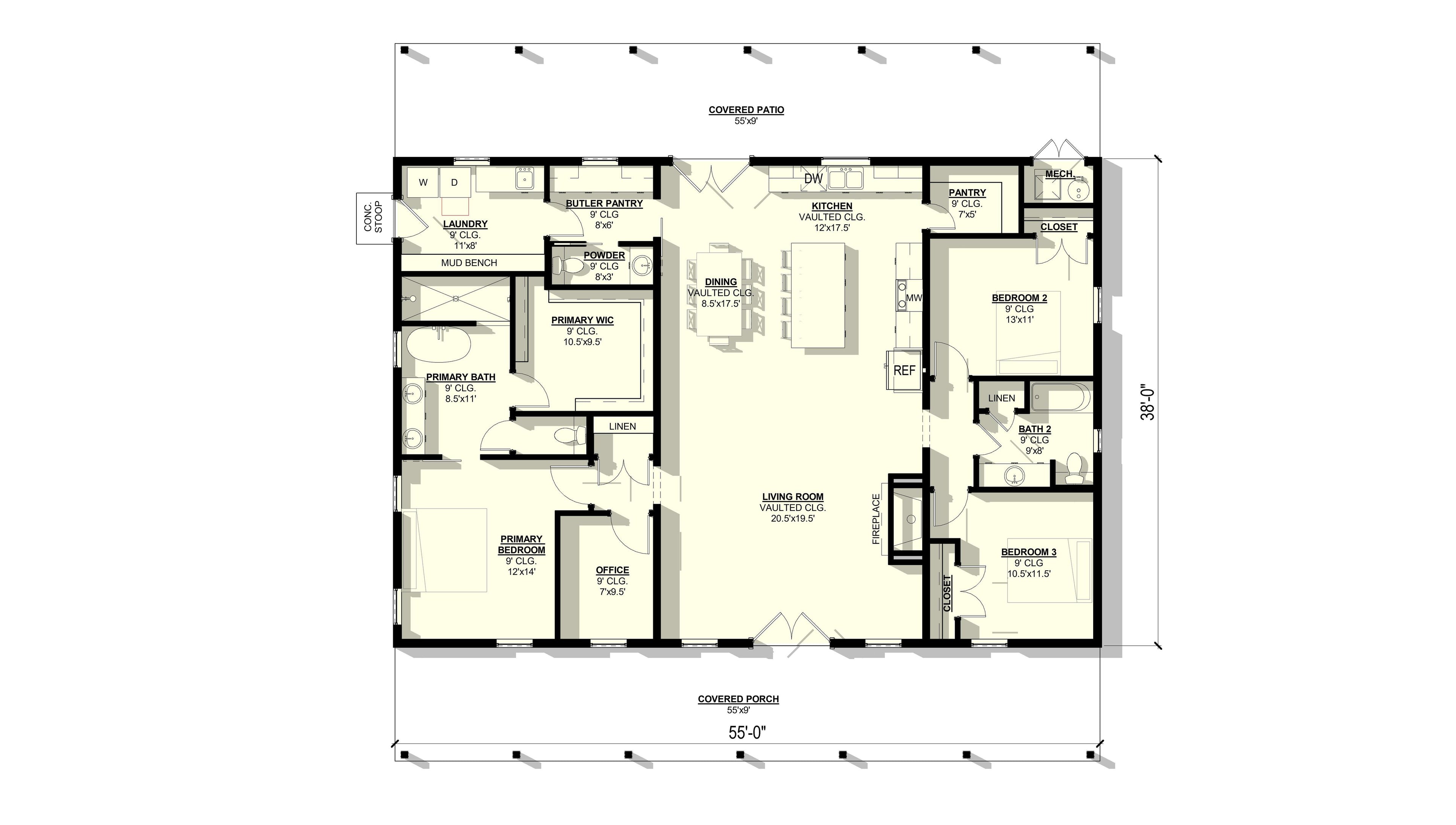 Japanese Maple Plan (3/2.5/0 2,090 SF)
