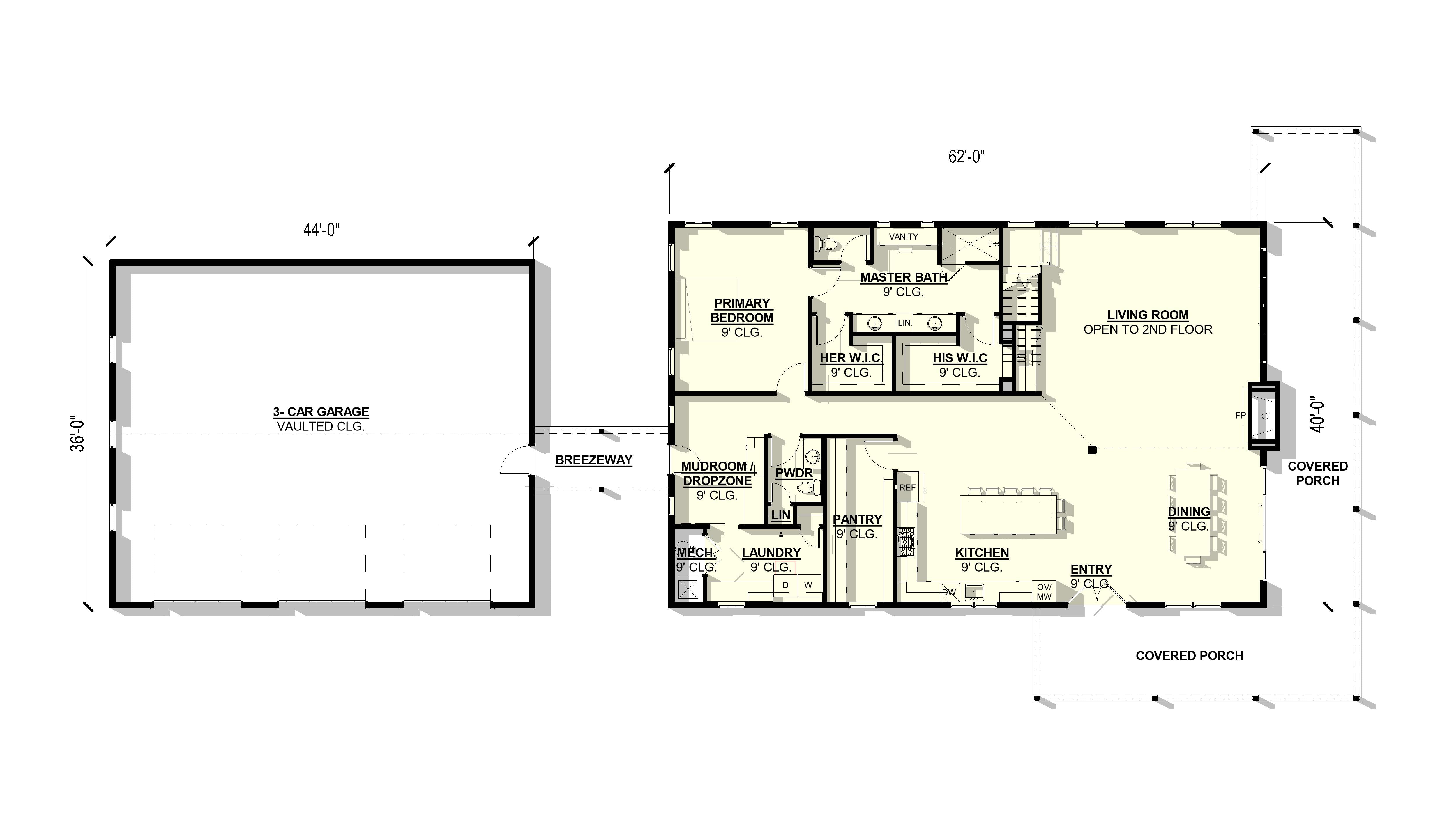 Morning Glory Plan (5/3.5/3 4,380 SF)