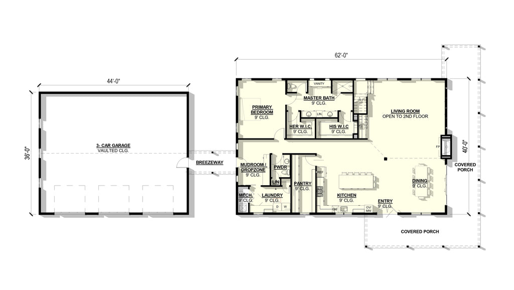 Morning Glory Plan (5/3.5/3 4,380 SF)