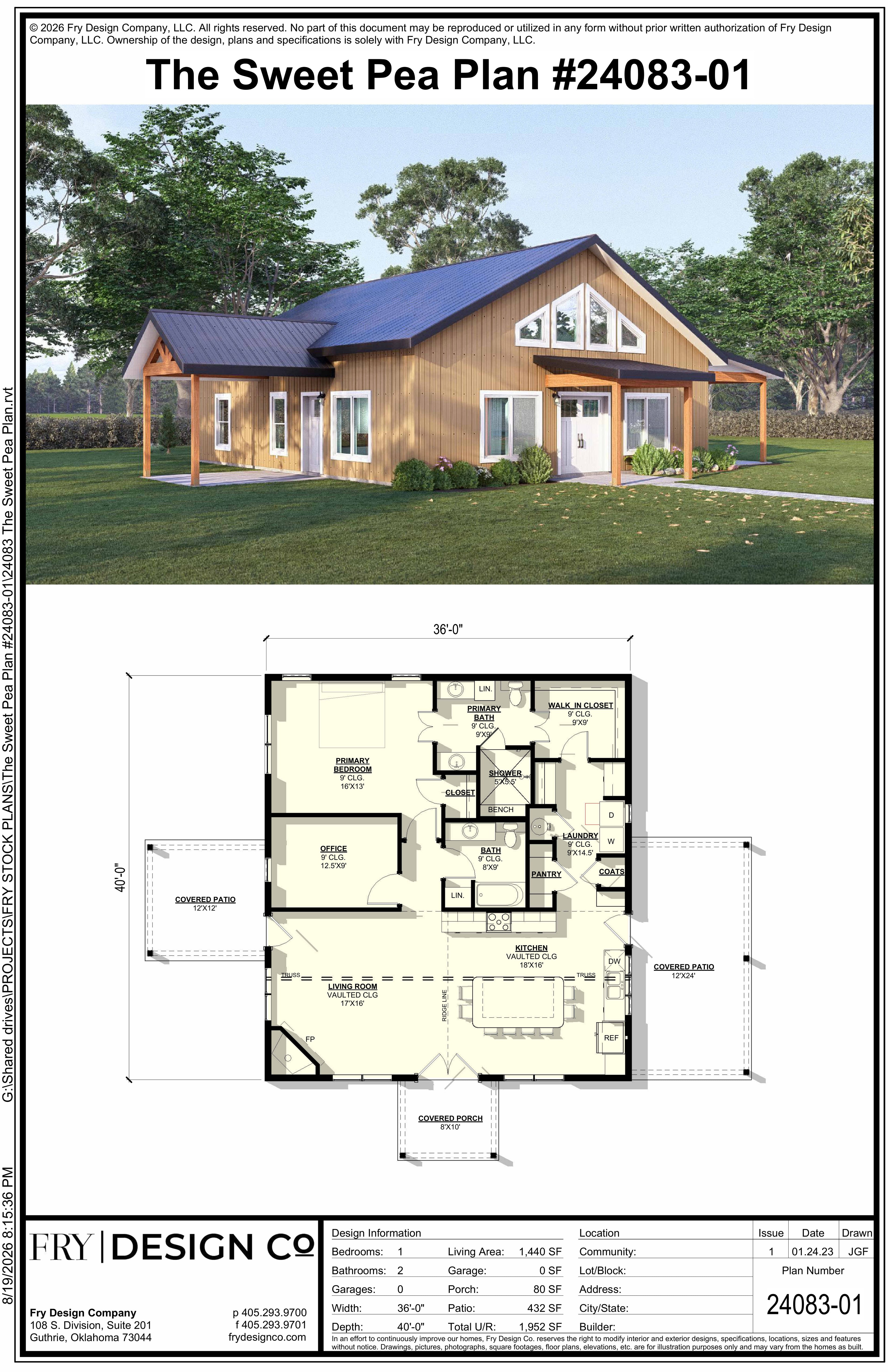 Sweet Pea Plan (1/2/0 1,440 SF)