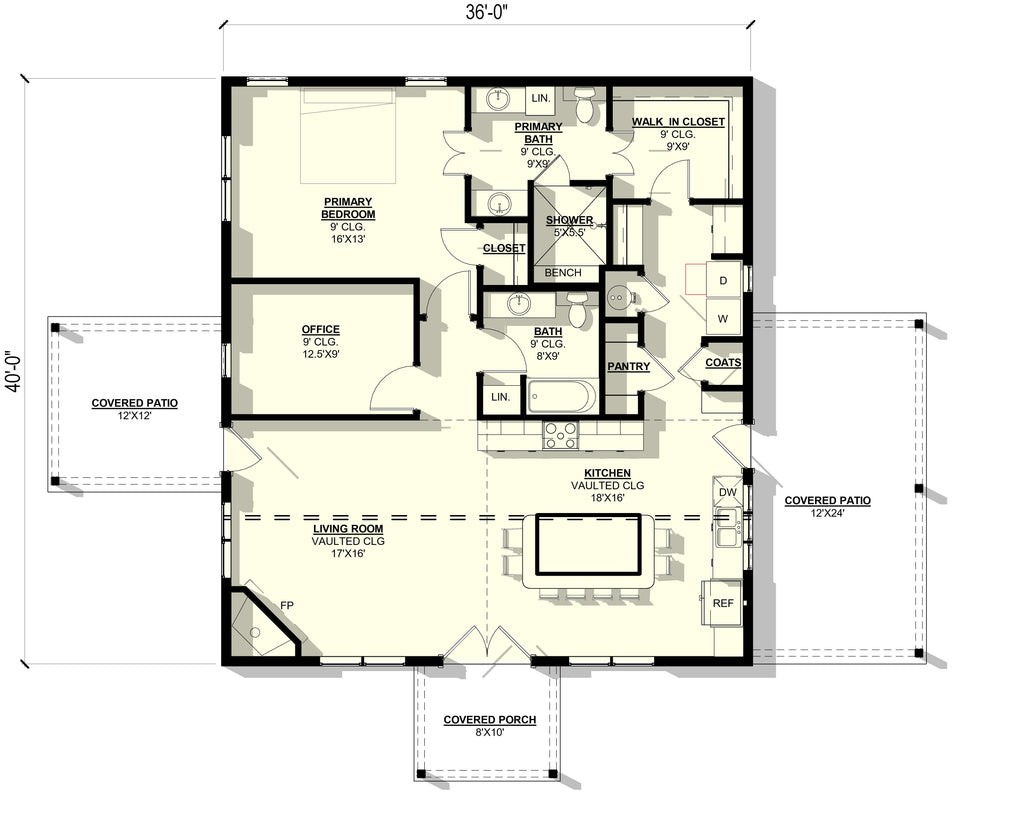 Sweet Pea Plan (1/2/0 1,440 SF)