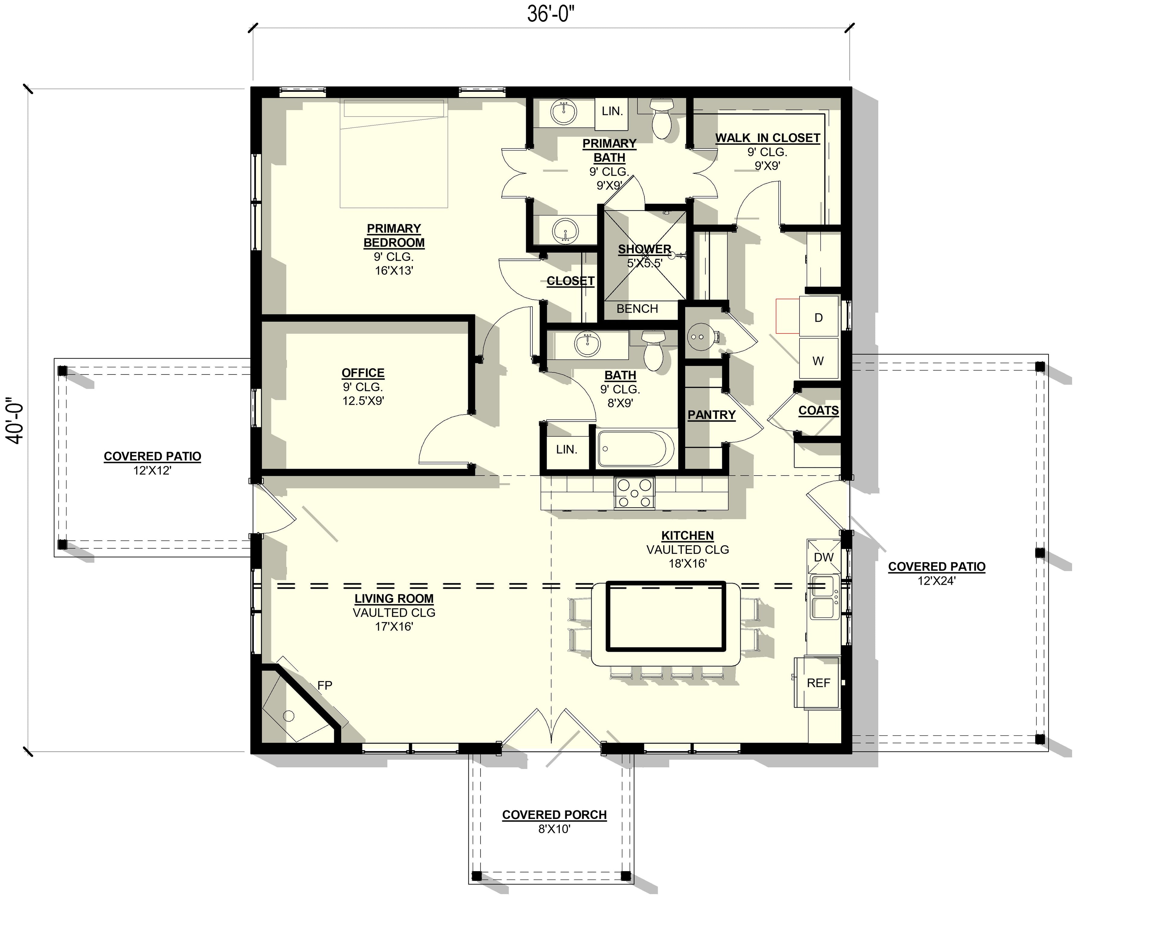 Sweet Pea Plan (1/2/0 1,440 SF)