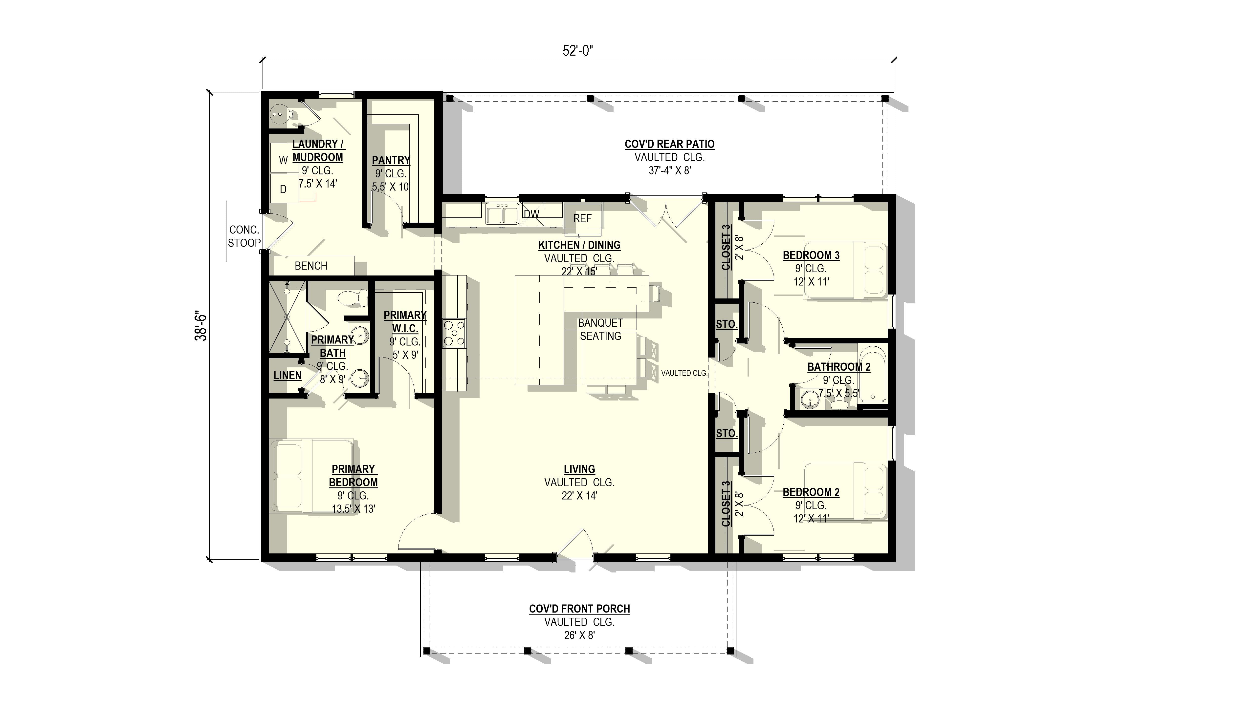 Desert Rose Plan (3/2/0 1,685 SF)